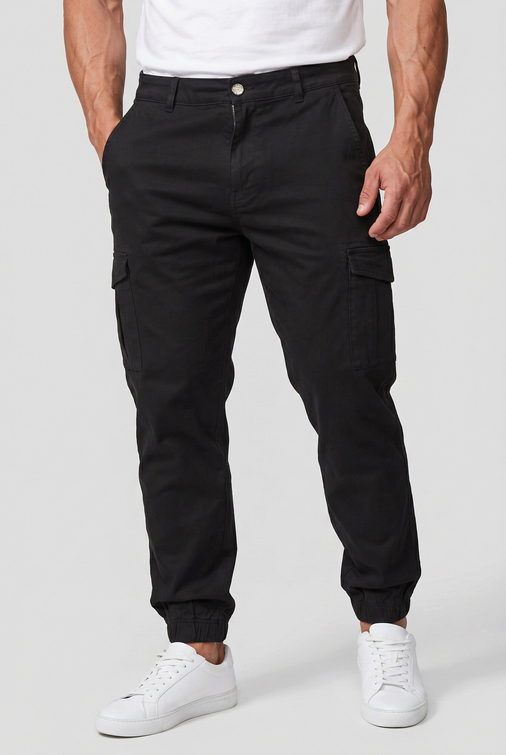Men Plus Cargohose Twill-Cargohose Bauchfit Straight Fit bis 72