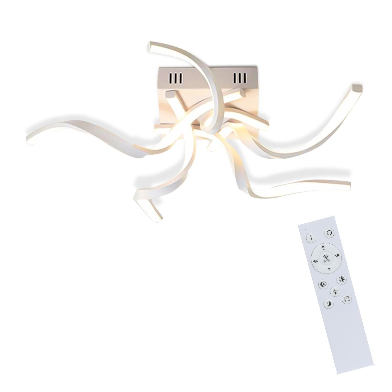 Nettlife LED Deckenleuchte 48W 65CM Wellenförmig Modern Design Deckenleucht günstig online kaufen