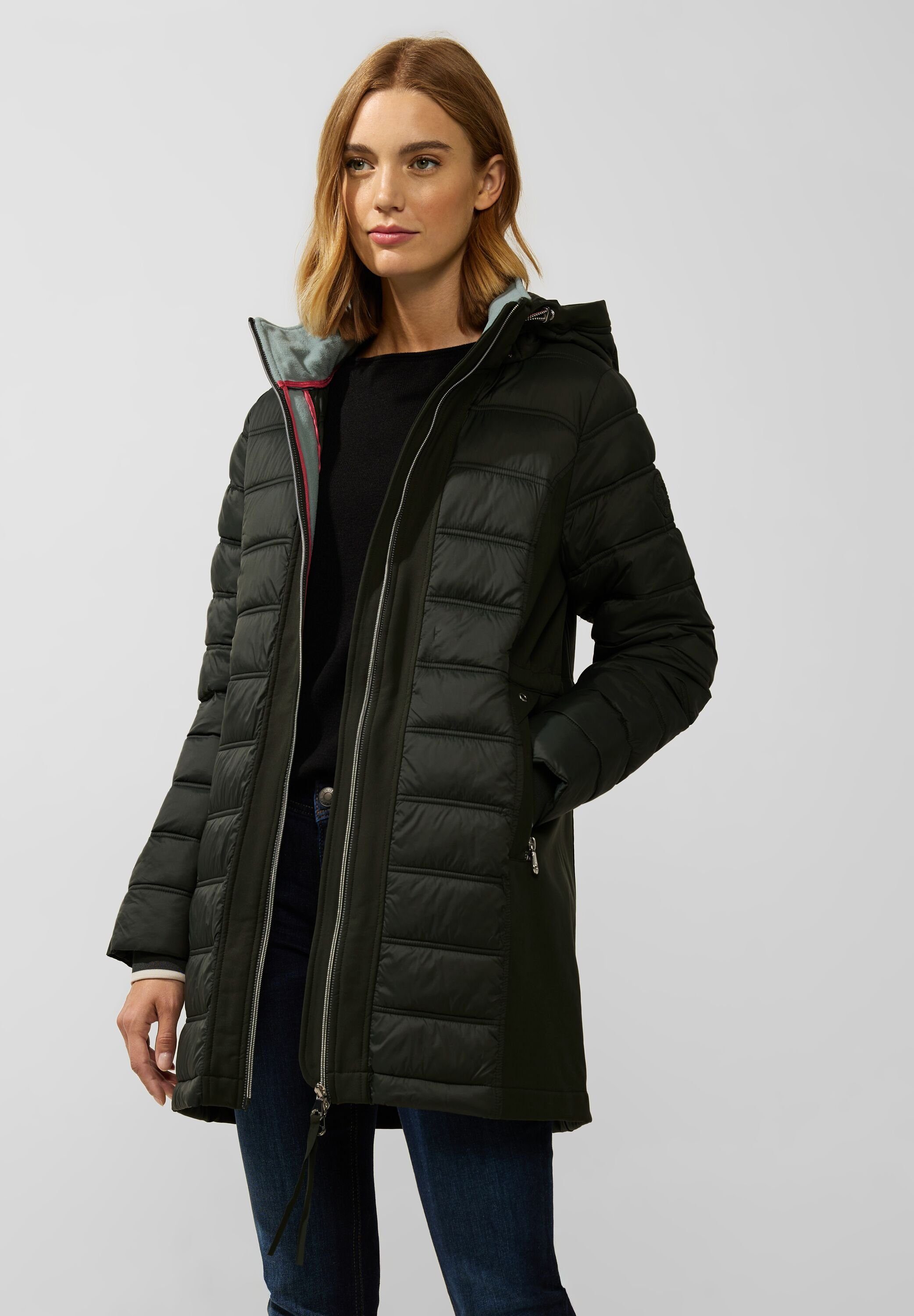 Mantel Damen Jacken Street One Steppmantel Samt Parka Winter