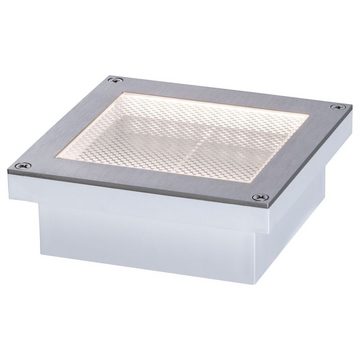 Paulmann LED Einbauleuchte LED Bodeneinbauleuchte Brick in Aluminium und Grau 0,8W 20lm IP67 mit, keine Angabe, Leuchtmittel enthalten: Ja, fest verbaut, LED, warmweiss, Einbaustrahler, Einbauleuchte