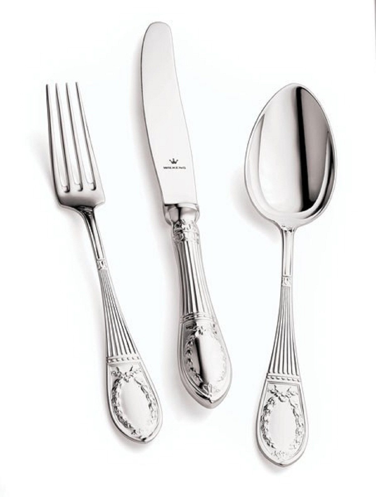 WILKENS Besteck-Set WILKENS 30-tlg. Besteck Set Straßburger Empire 180g Royal Versilberung (30-tlg), 180g Royal Versilberung