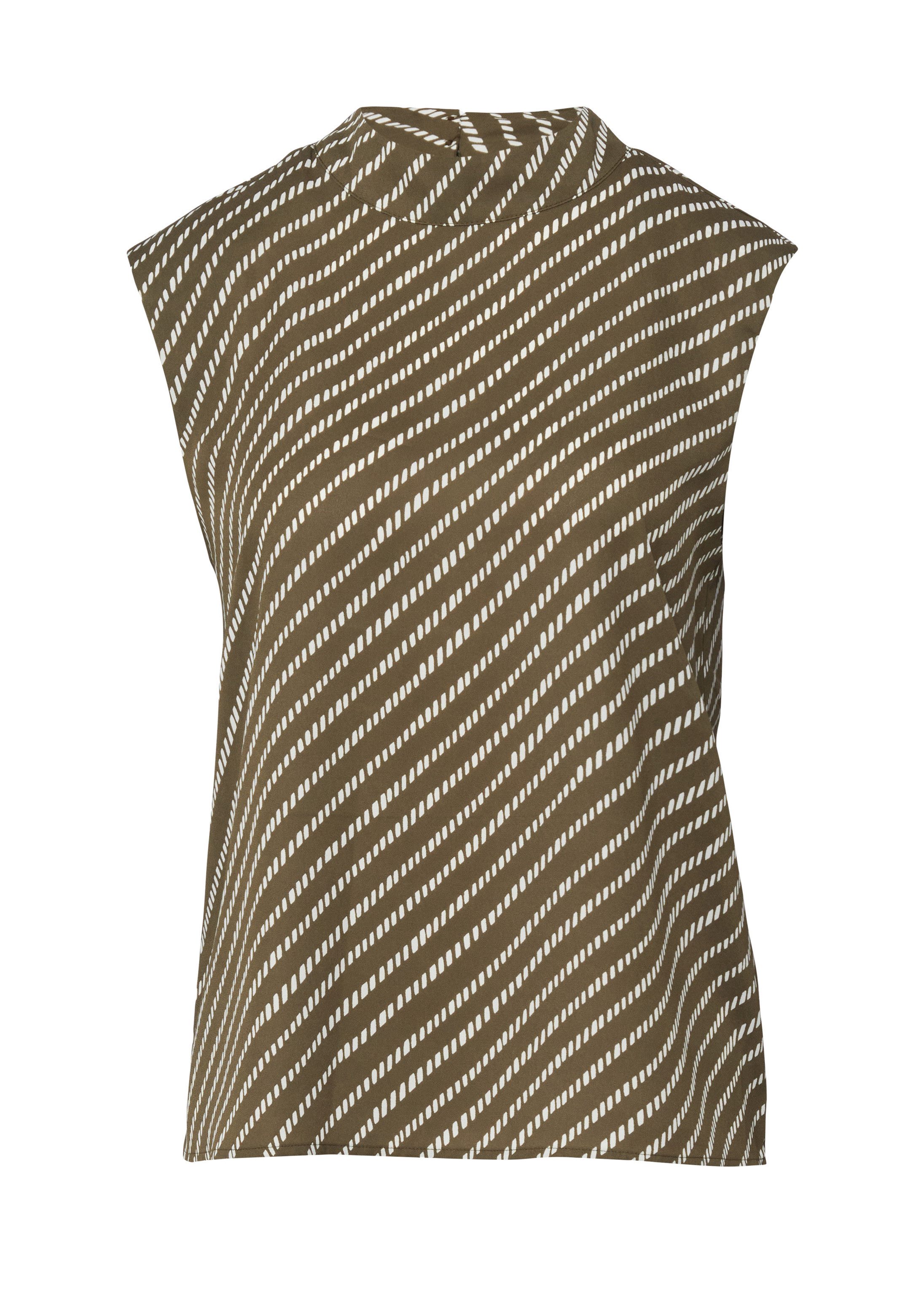 comma Blusentop Bluse Chiffon-Bluse mit subtilem Schulterpolster