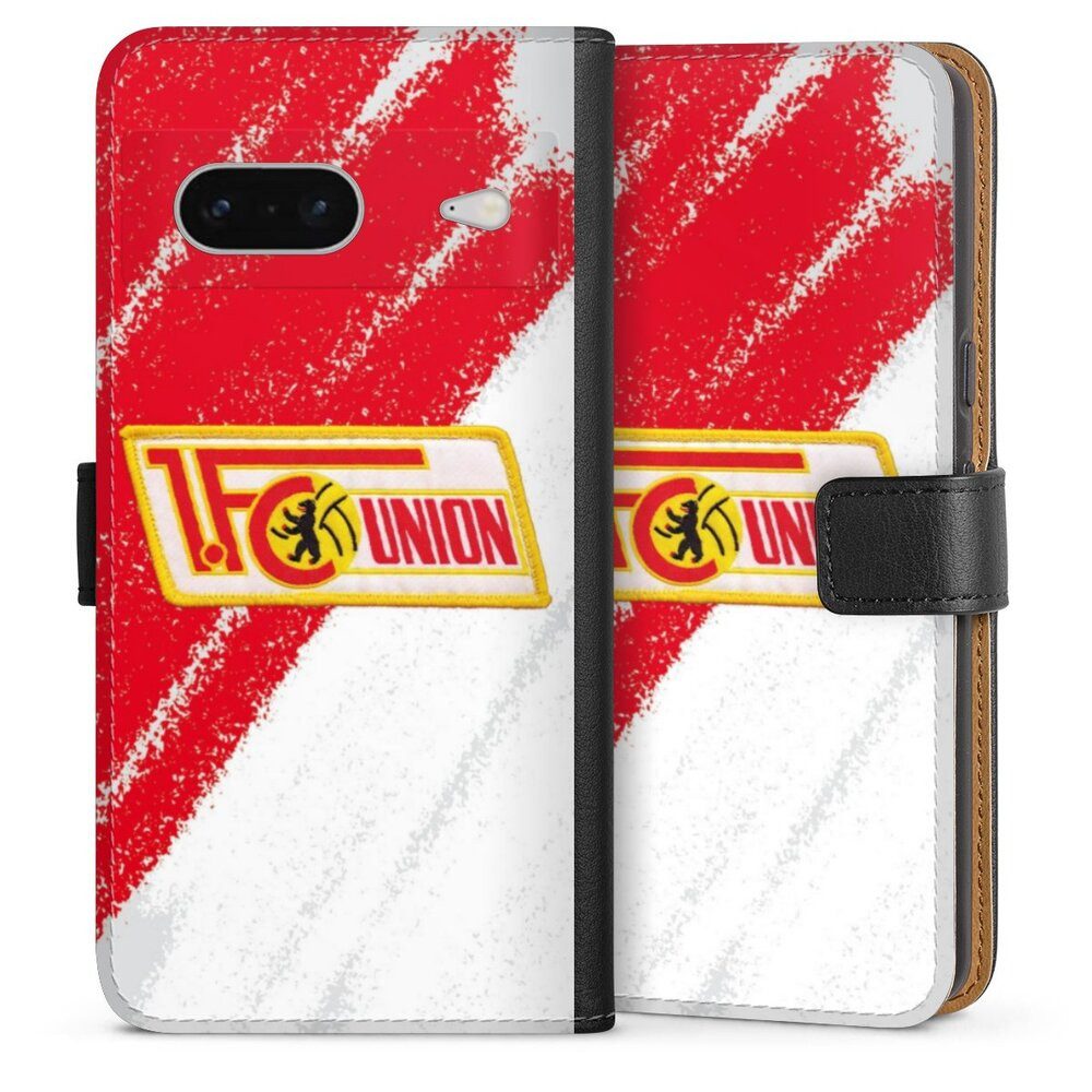 DeinDesign Handyhülle Offizielles Lizenzprodukt 1. FC Union Berlin Logo, Google Pixel 7 Hülle Handy Flip Case Wallet Cover Handytasche Leder