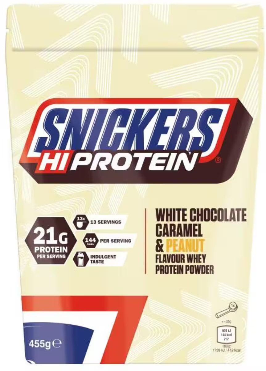 MARS inc. Snickers White Protein Powder - White Chocolate, Caramel & Peanut 455g Pulver, 455.0 g