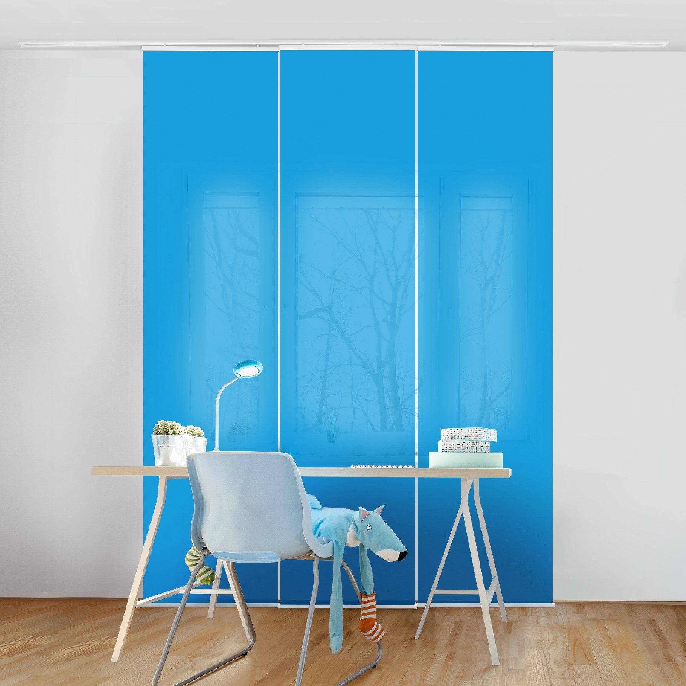 Bilderdepot24 Schiebegardine modern Flächenvorhang blickdicht Enzian, günstig online kaufen
