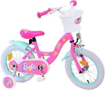 Volare Kinderfahrrad Barbie 14-Zoll, Rosa, (1-tlg), Rücktrittbremse, höhenverstellbarer Sattel und Lenker, mit Korb