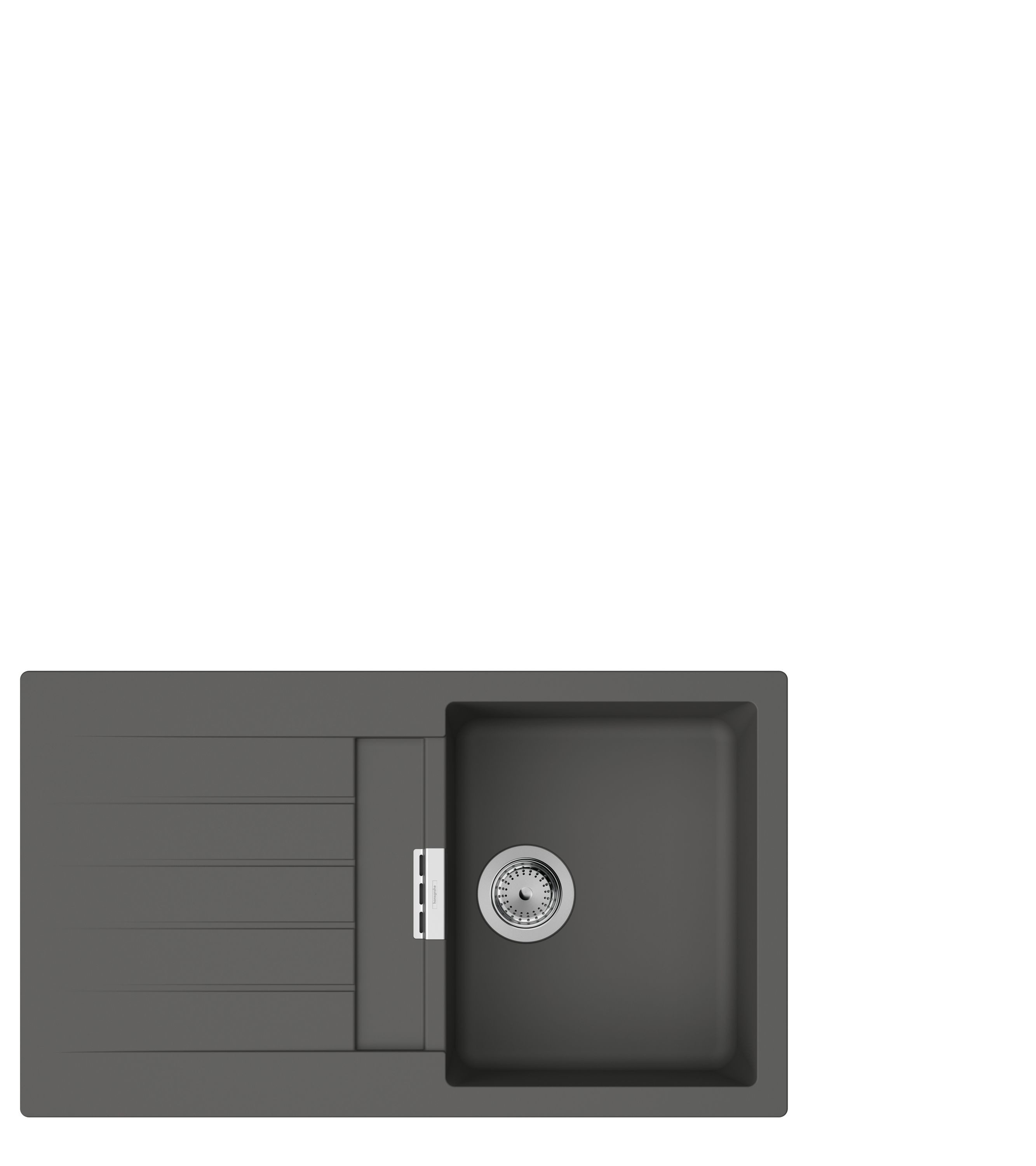 hansgrohe Einbauspüle S52 S520-F345 Einbauspüle mit automatischer Ablaufgarnitur Steingrau