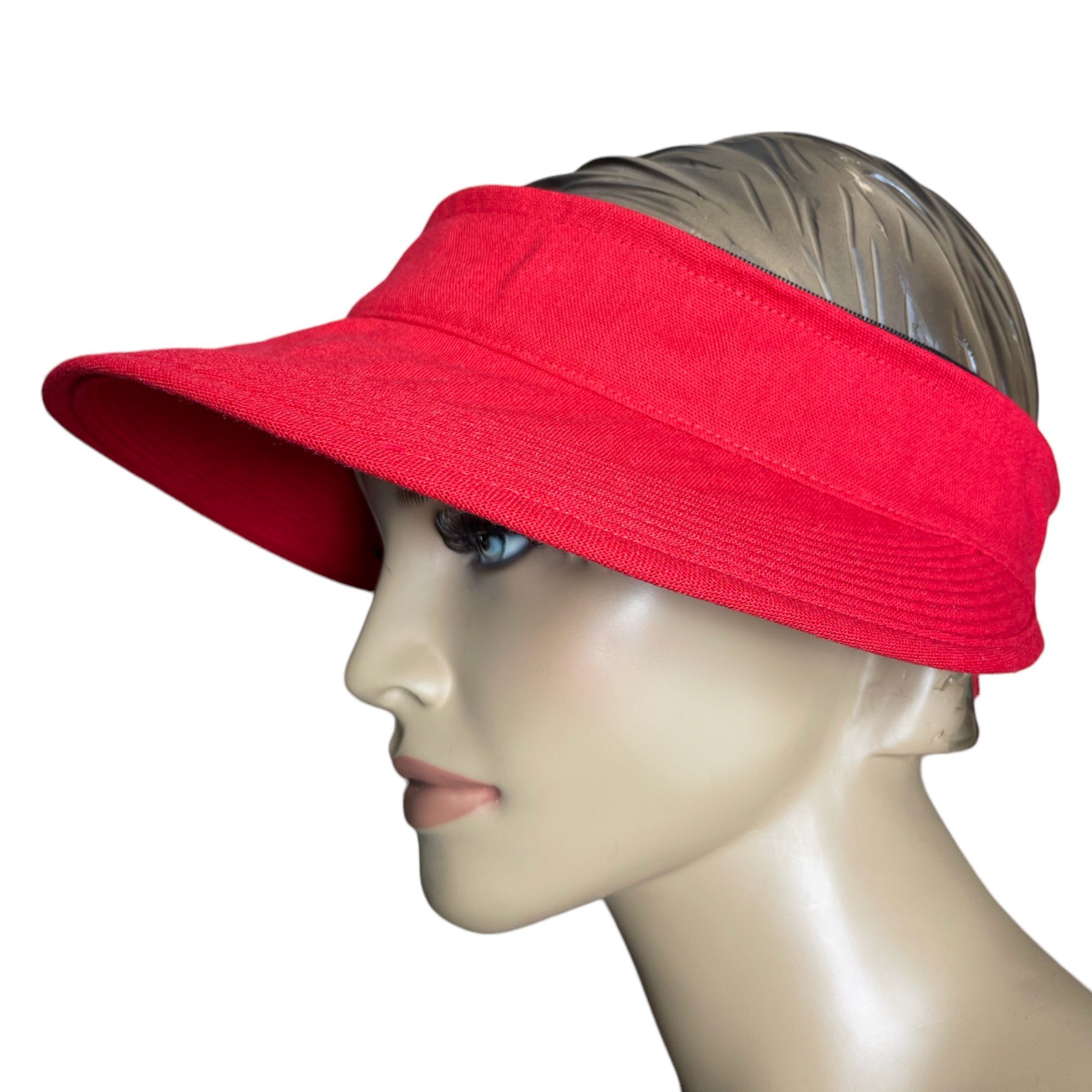 Taschen4life Sonnenhut Visor Cap 2in1 Sonnencap Basecap & Sonnenschutz in Einem, unisex, aus Leinen – Bild 2 von 5