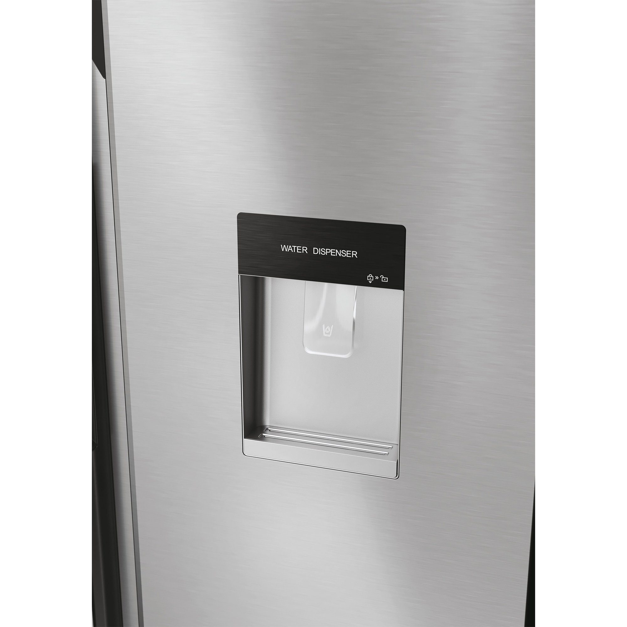 Haier Side-by-Side Front aus Edelstahl HSR5918DWMP, 177.5 cm hoch, 90.8 cm breit, Total NoFrost, Waserdispenser mit Tank, XL-Slim-Line, Multi-Airflow