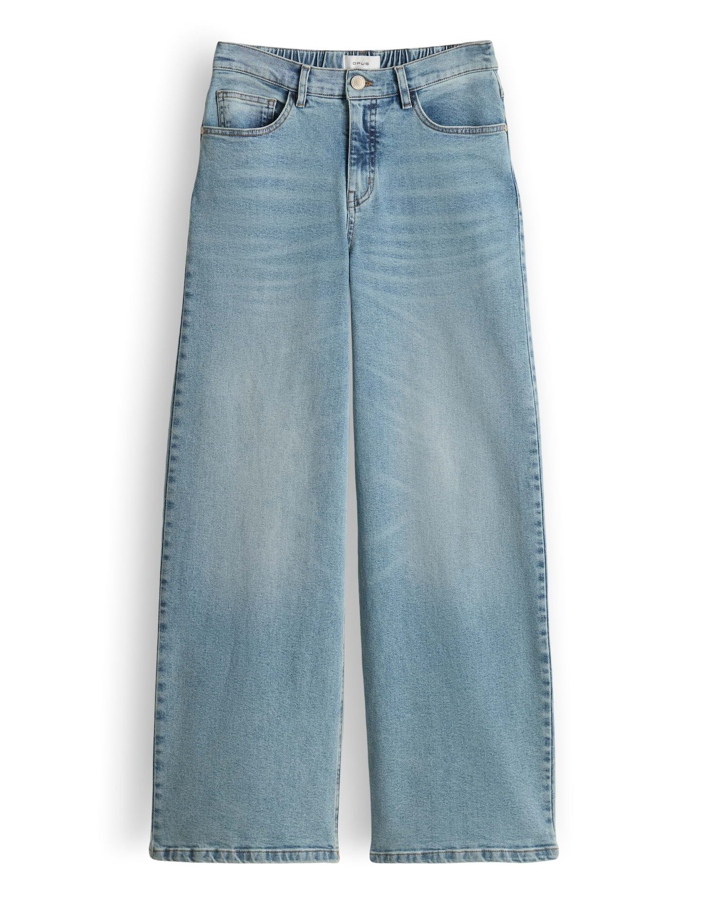 OPUS Palazzohose MIVA RETRO mit elastischem Komfortbund Mid Rise Sehr weiter Beinverlauf, fester Griff, leicht elastischer Stoff