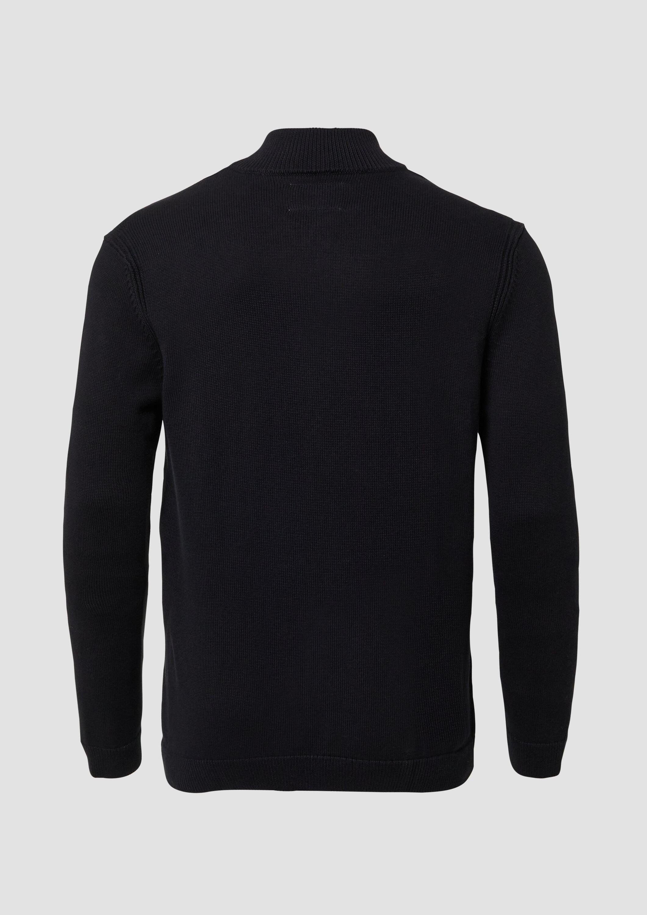 s.Oliver Cardigan Strickjacke Baumwoll-Strickjacke mit Stehkragen günstig online kaufen