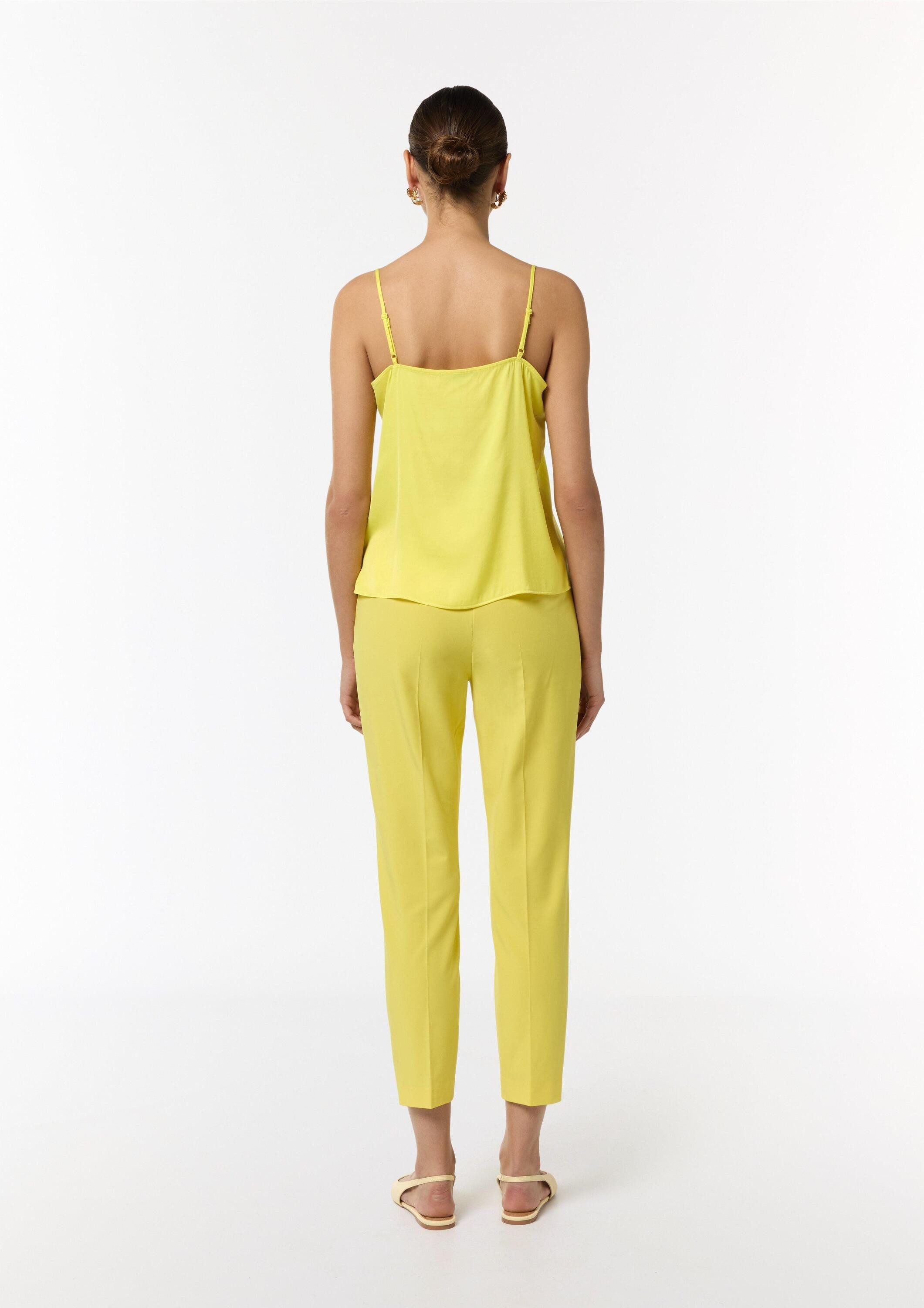 comma Muskelshirt Bluse Spaghetti-Träger-Top aus Satin