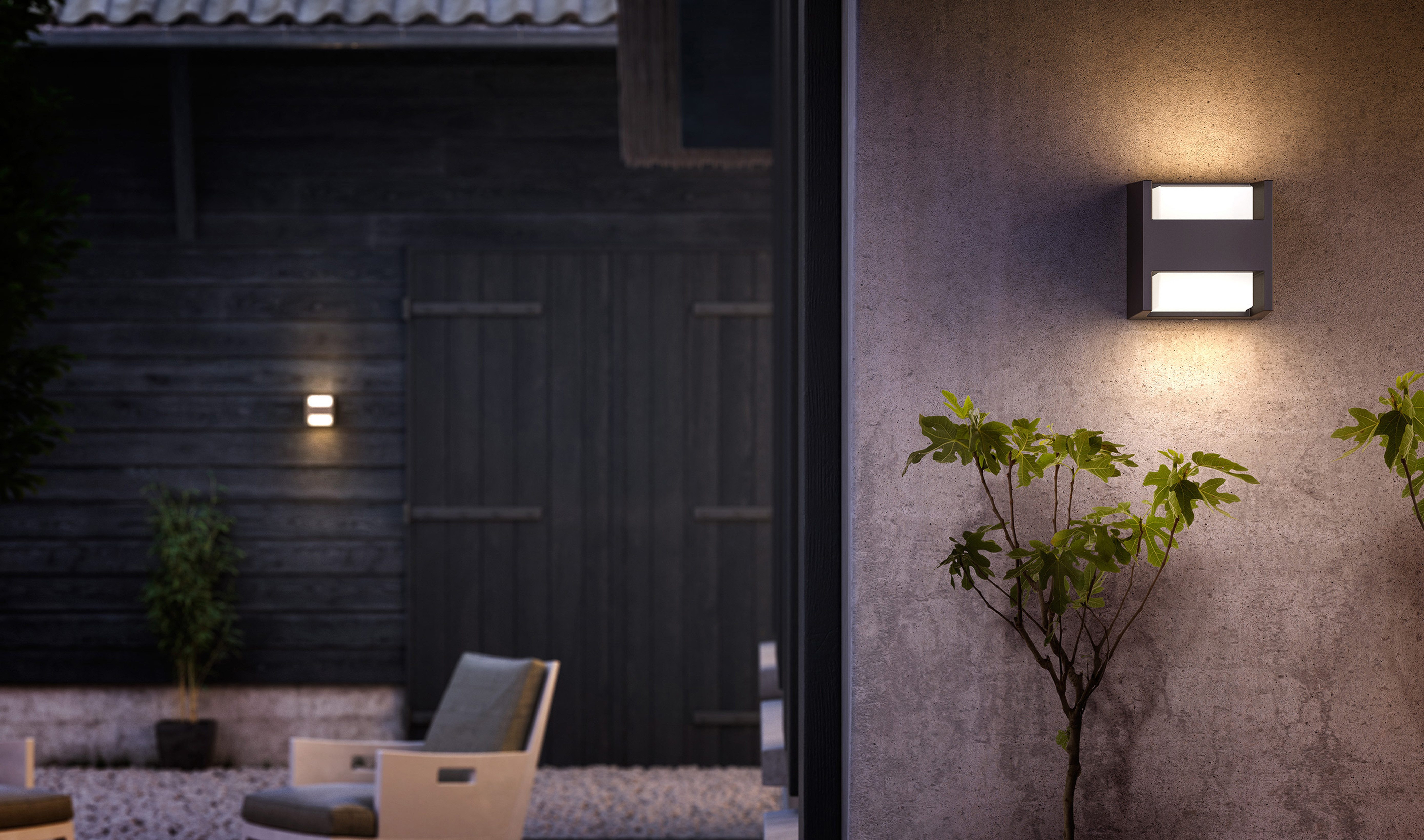 Philips LED Außen-Wandleuchte myGarden Arbour, 800lm, Anthrazit, LED fest integriert, Warmweiß