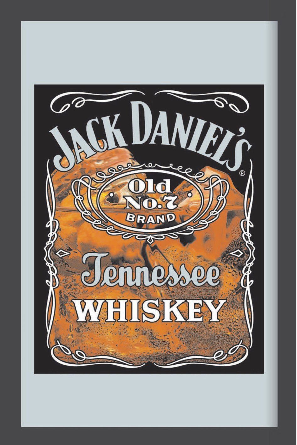 Glas Spiegel Daniel's Whiskey Close Jack Up Wandspiegel