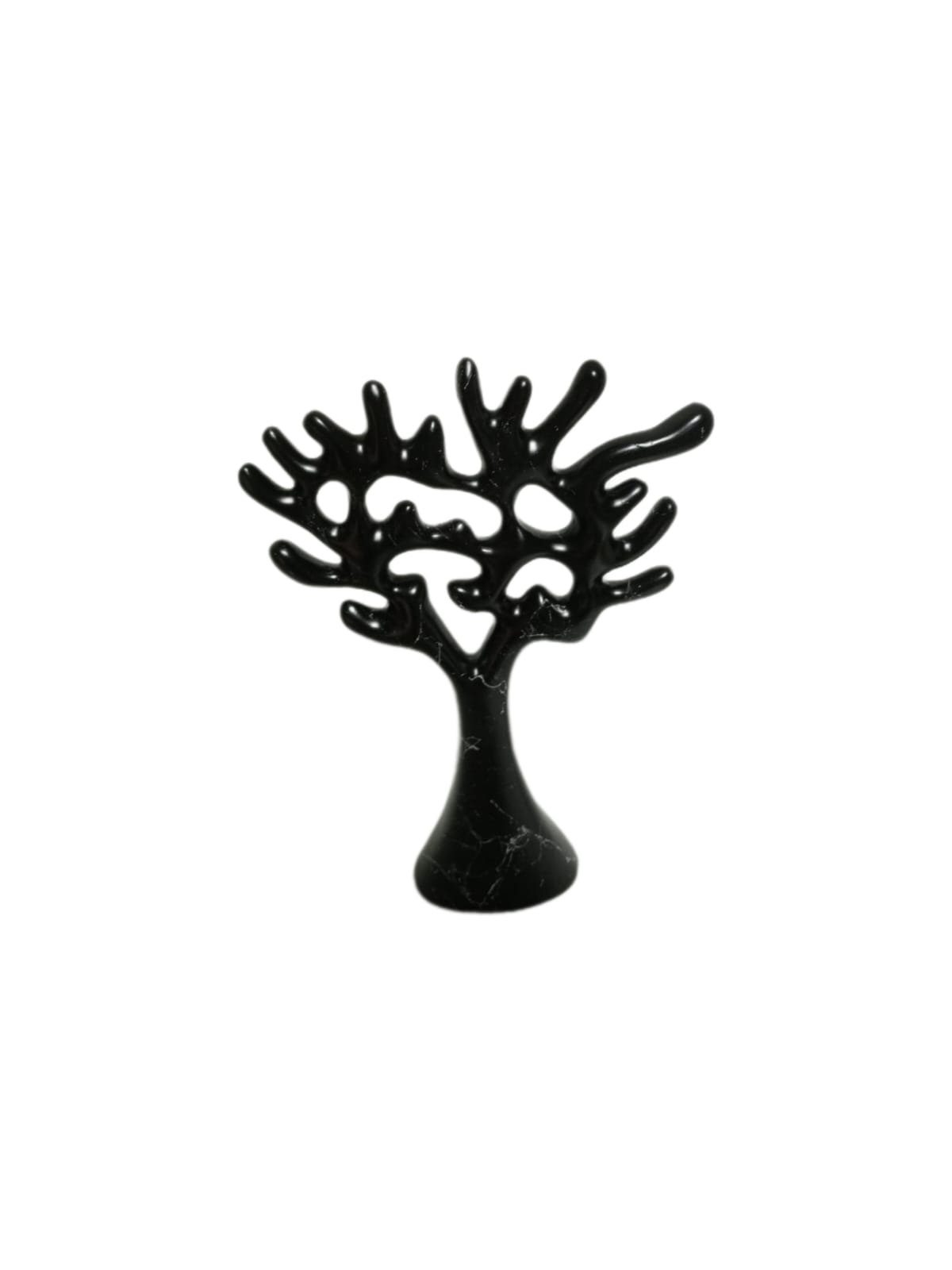 moebel17 Dekofigur Dekofigur Skulptur Marmoroptik, Baum Schwarz aus Polyresin