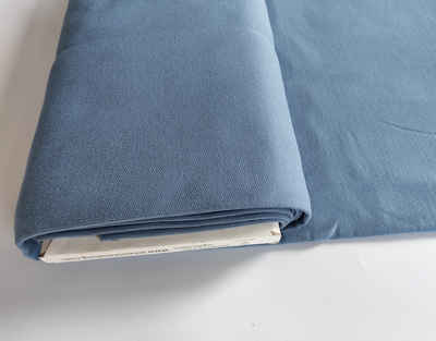 larissastoffe Stoff Marken Bio Sweatstoff French Terry Uni, rauchblau, Meterware, 50 cm x 170 cm überbreit