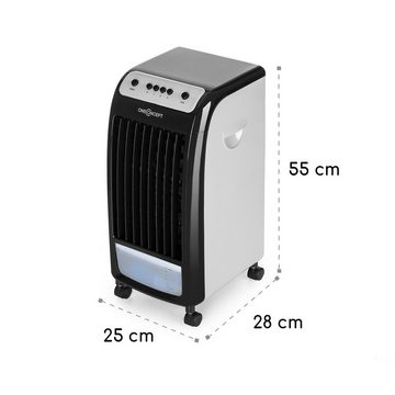ONECONCEPT Ventilatorkombigerät Carribean Blue 3-in-1 Luftkühler, mit Wasserkühlung & Eis mobil Klimagerät ohne Abluftschlauch