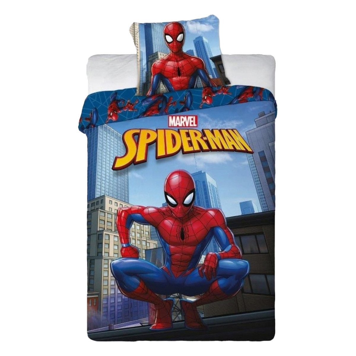 MARVEL Kinderbettwäsche Spiderman Unisex Kinder, Renforcé, 2 teilig