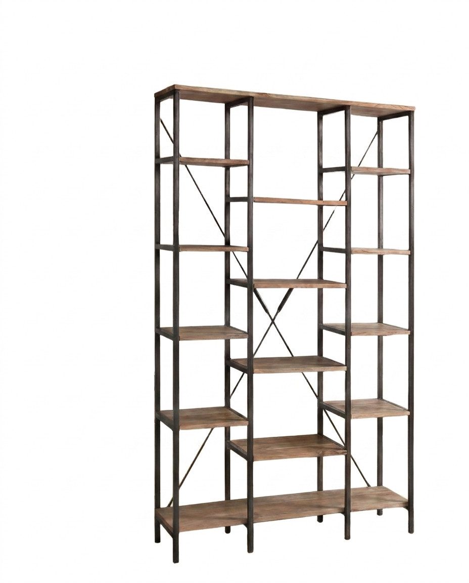 WOLF MÖBEL Ablageregal SHELF Regal mit 13 Ablagen, 105 x 35 x 185, SHELF Regal mit 13 Ablagen