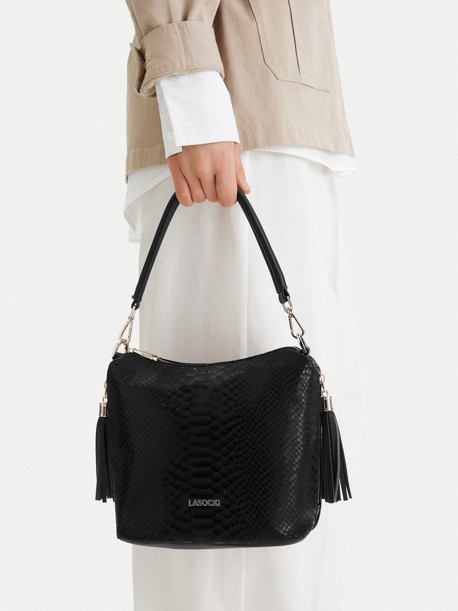 LASOCKI Handtasche Lasocki Damenhandtasche Schwarz Lasocki-CEO-LSK-X-008-09 Schwarz