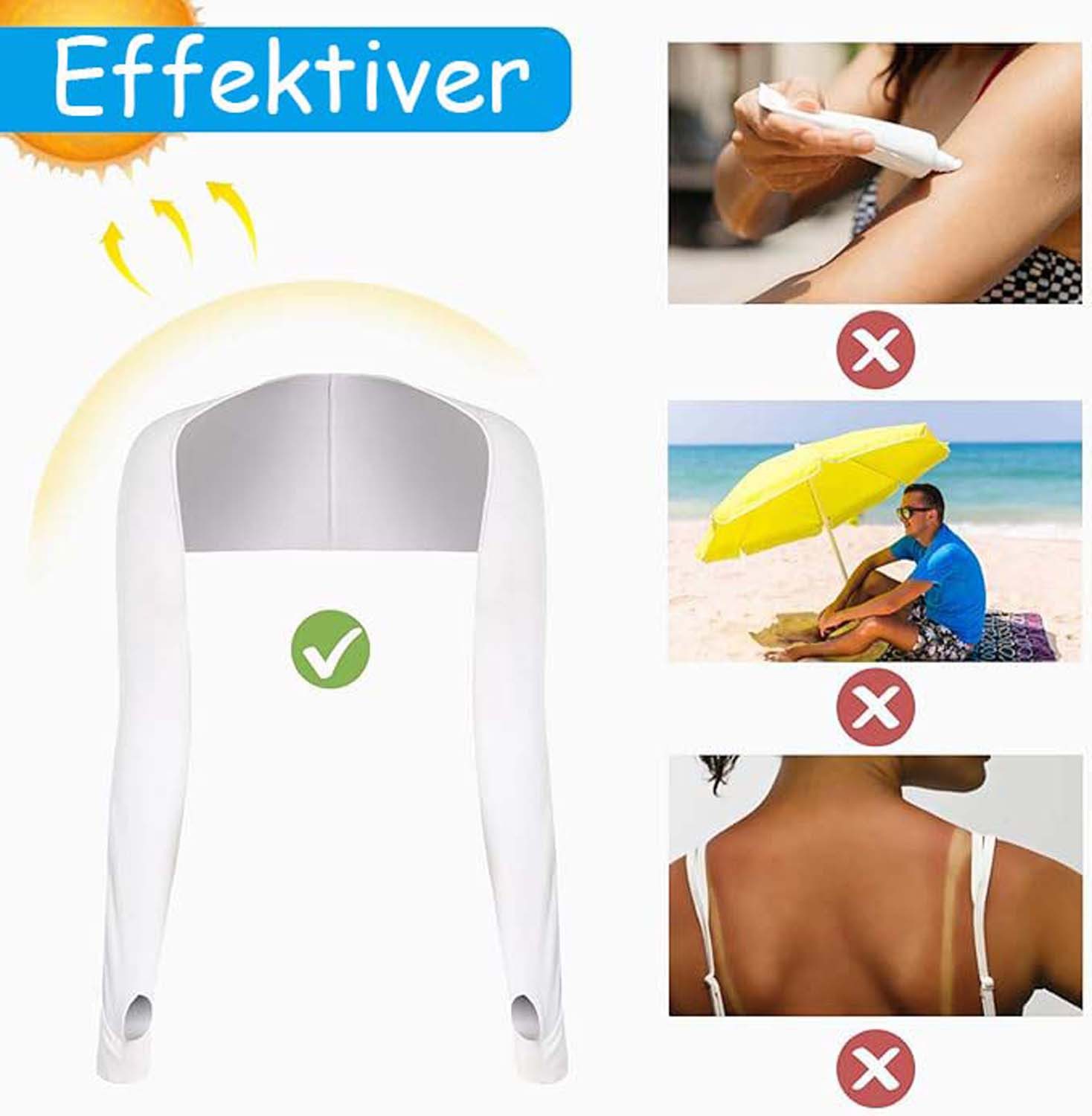 Bwecuy Armstulpen Sonnenschutz Schal-Ärmel,Schal mit UV-Schutz
