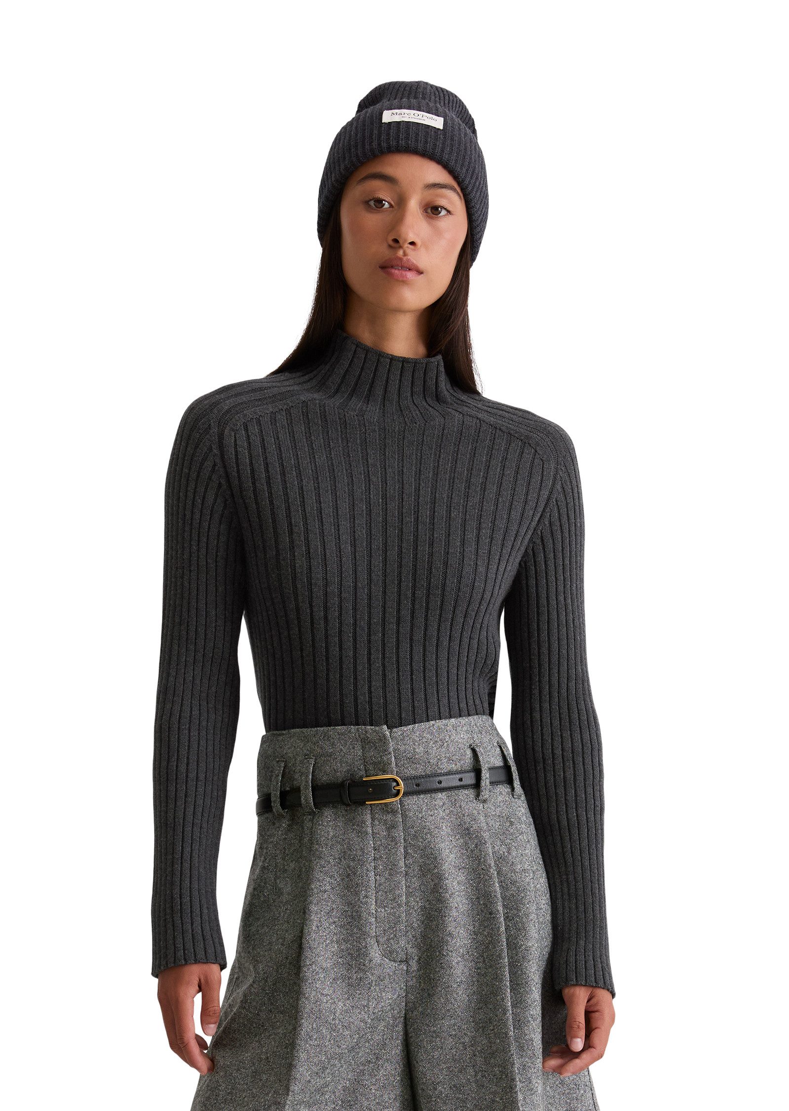 Marc O'Polo Strickpullover Turtleneck, Rippstrick, slim fit günstig online kaufen