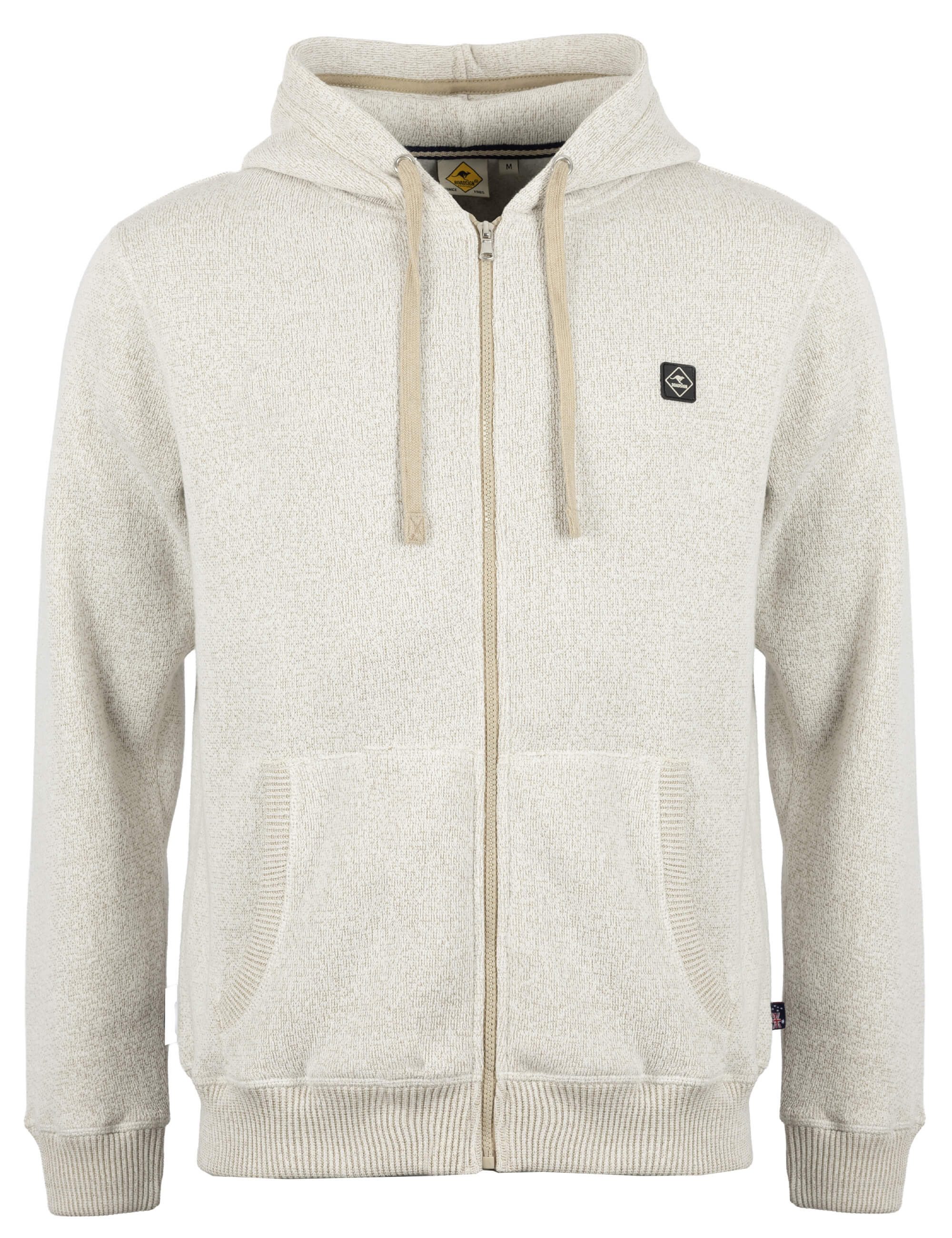 ROADSIGN australia Sweatjacke Knitted (1, 1-tlg., 1) in melierter Strickoptik mit Kapuze