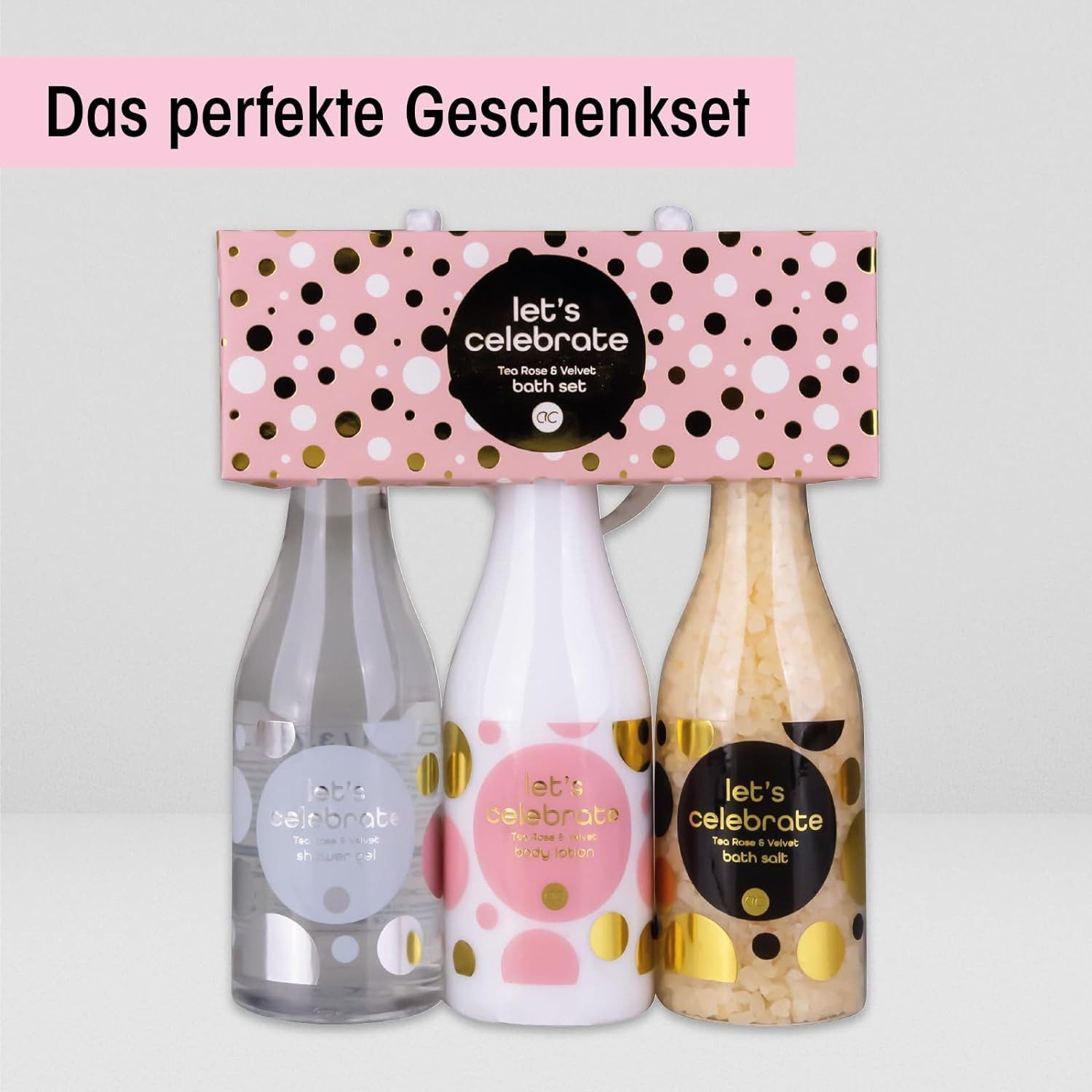ACCENTRA Pflege-Geschenkset accentra Badeset LET'S CELEBRATE in Geschenkverpackung Geschenkset, in einer Geschenkverpackung