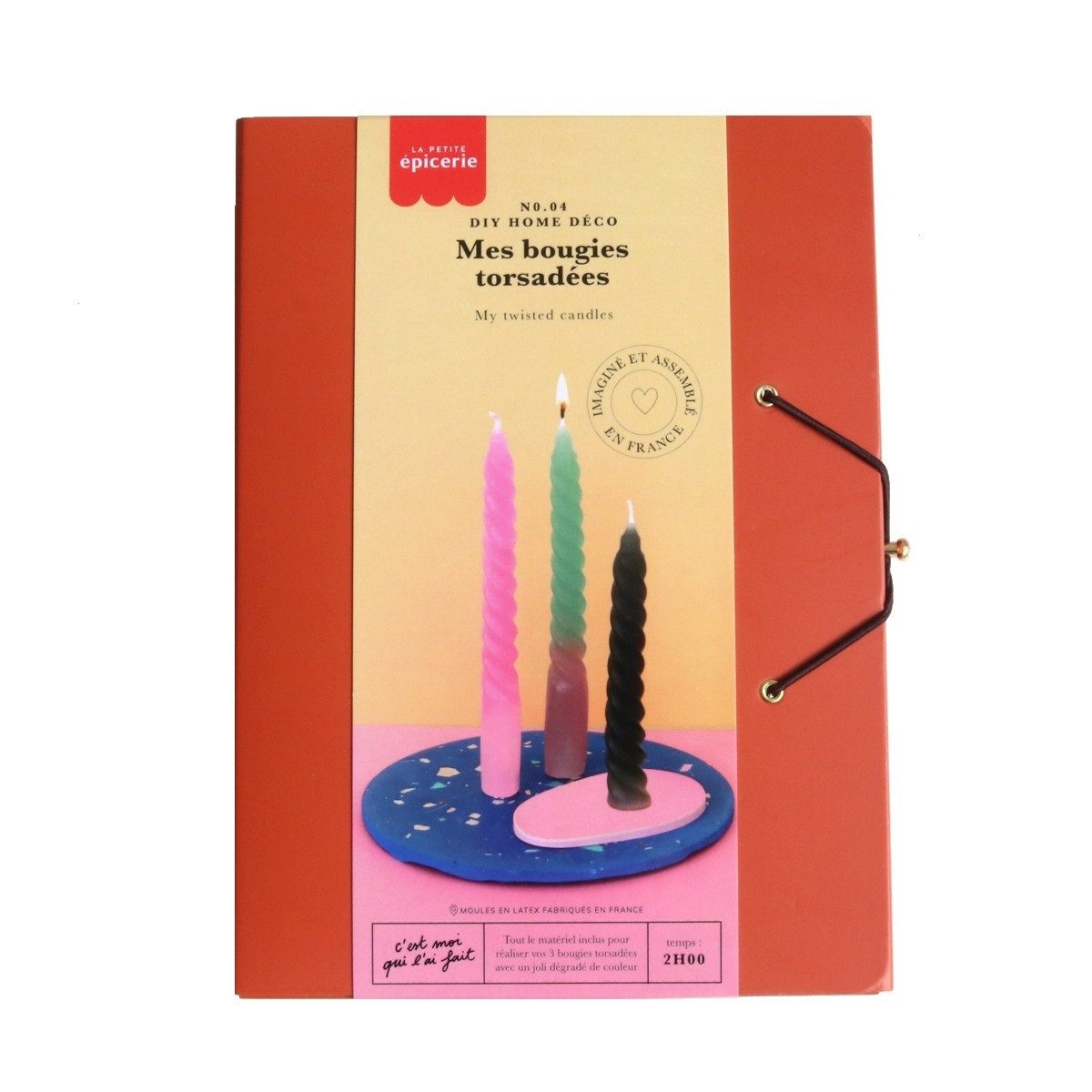 La Petite Epicerie Kreativset DIY-Kerzenset 3 Stück, zum Bemalen & Gestalten, kreatives Set