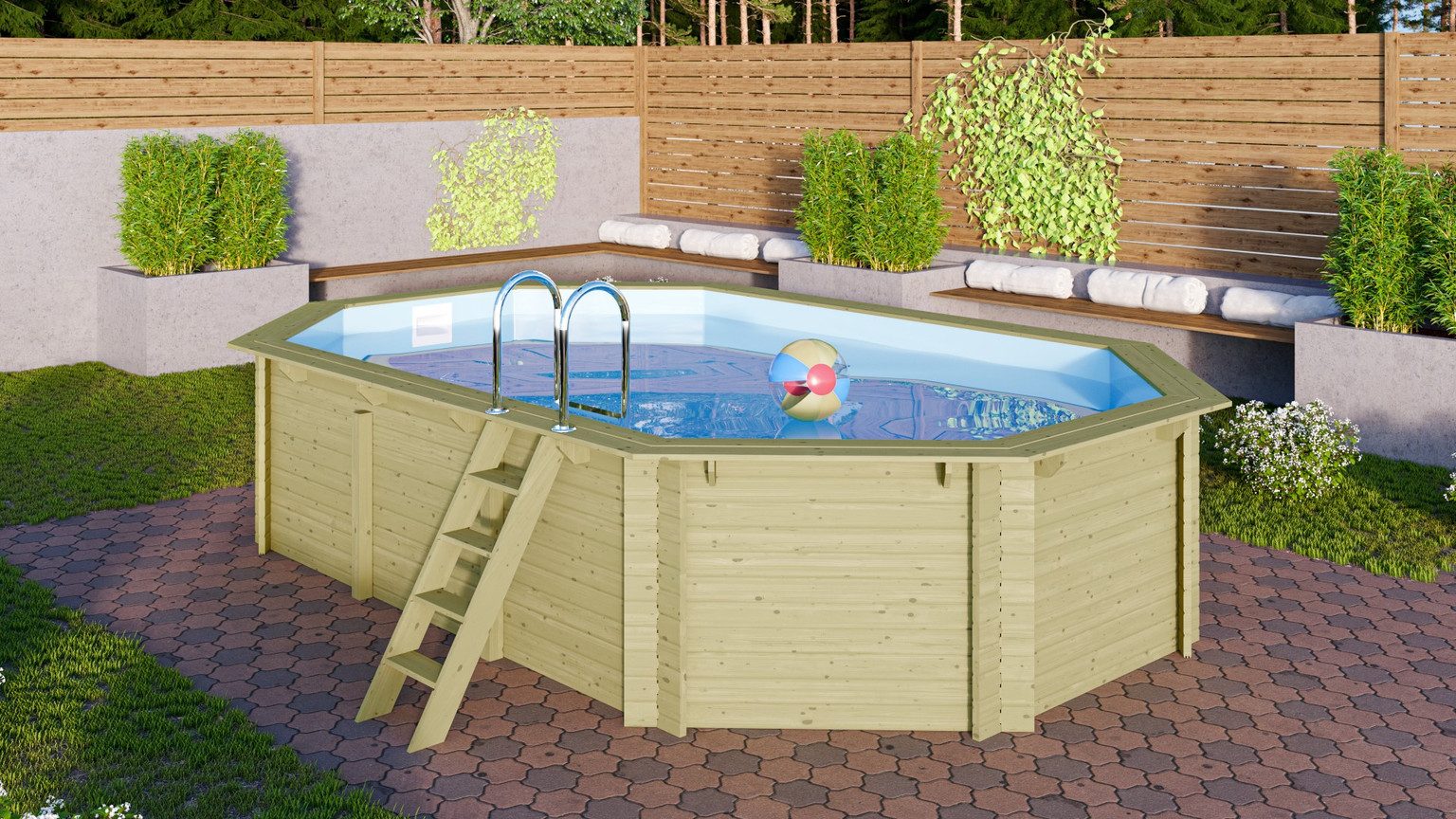 Karibu Pool Karibu Pool Steck- / Schraubsystem 8-eckig
