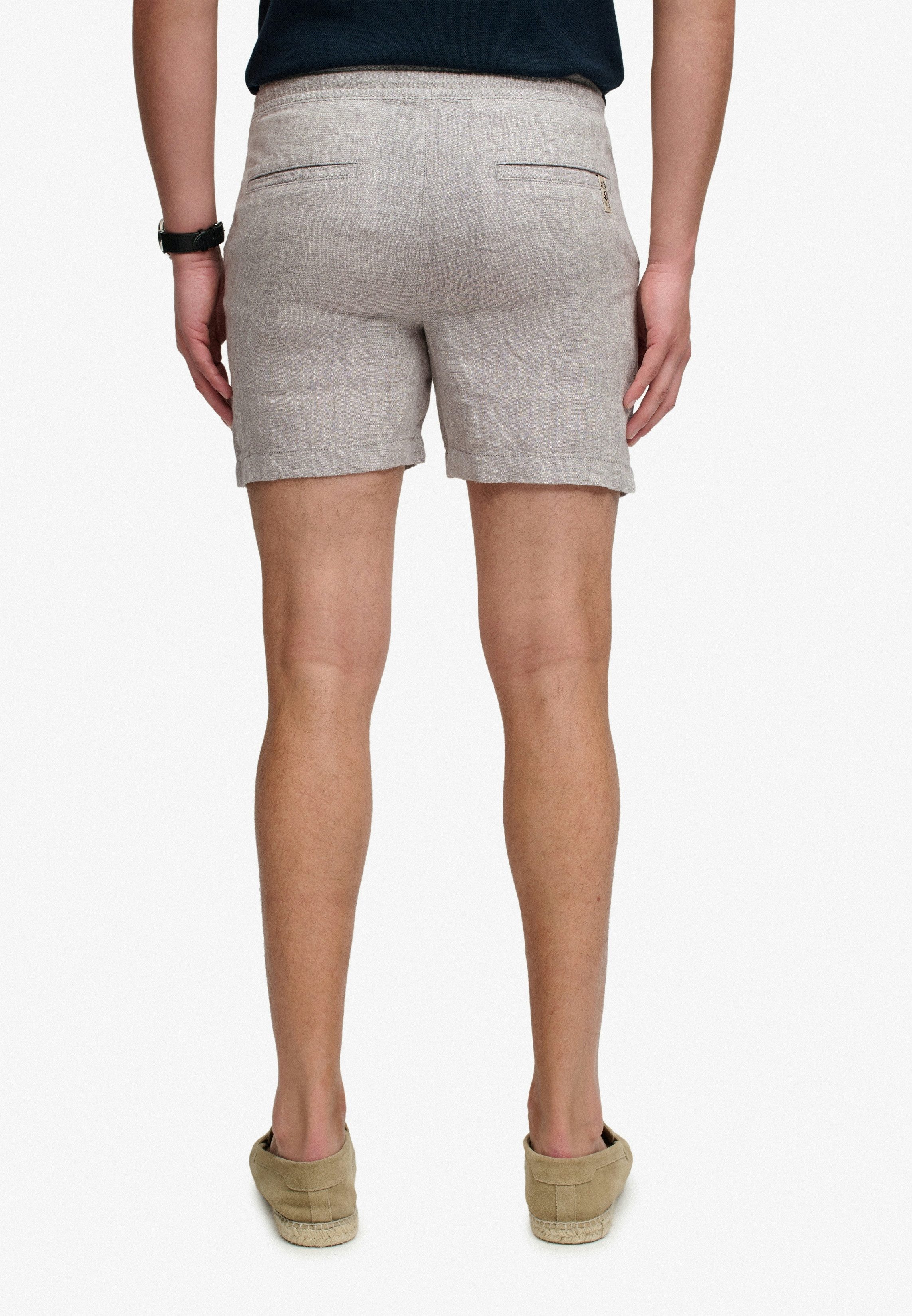 Superdry Shorts MERCHANT LINEN SHORT aus Leinen, Relaxed Fit, mit Reißverschluss