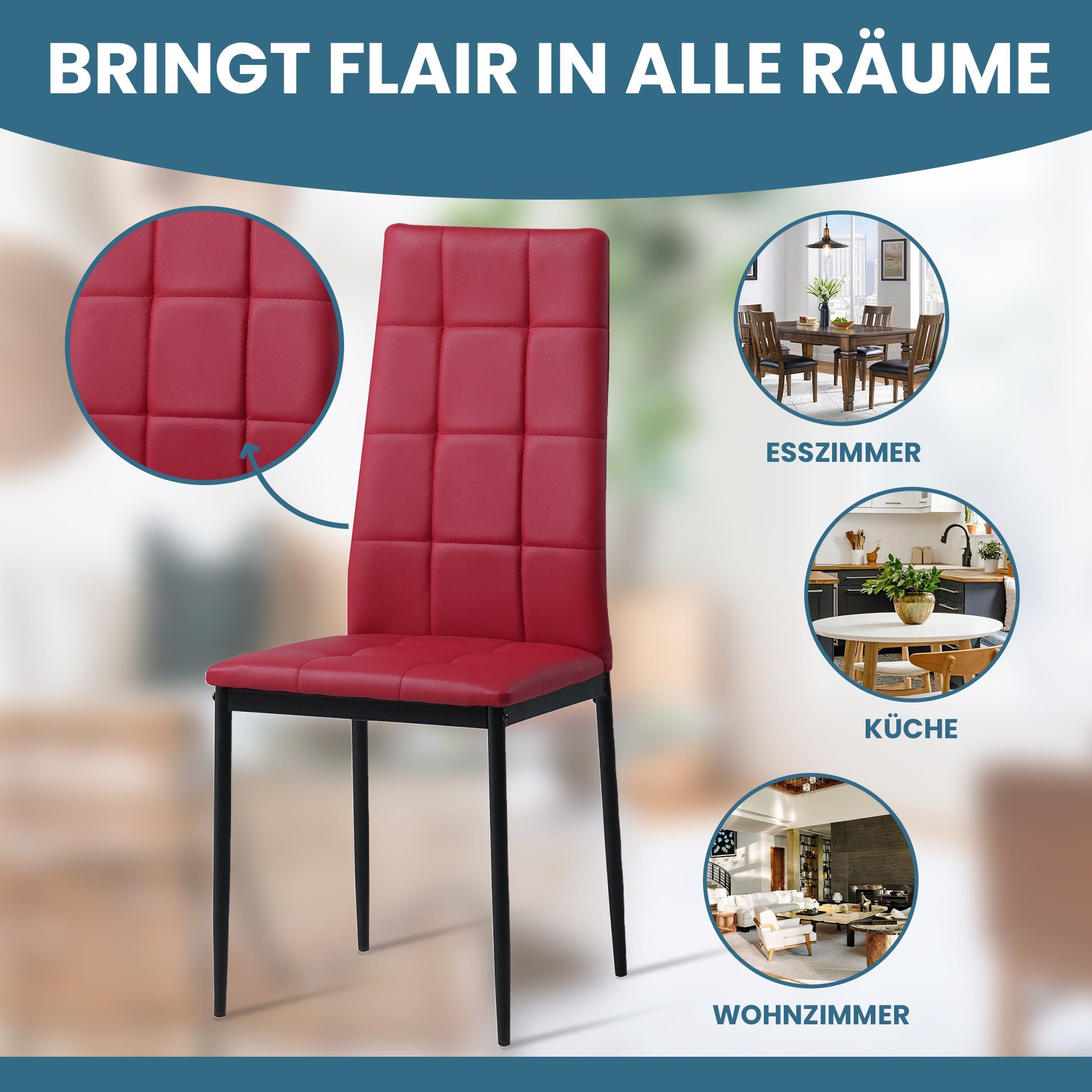 Albatros International Esszimmerstuhl Esszimmerstühle RIMINI 6er günstig online kaufen
