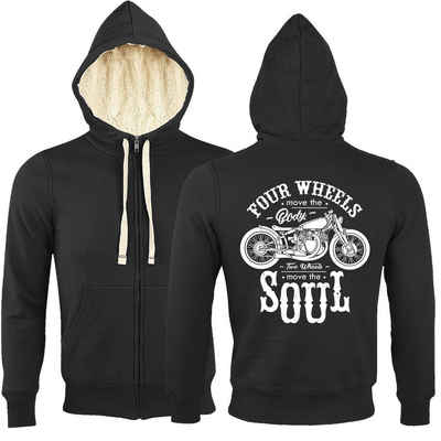 Sweatshirt in schwarz Old School-,Chopper-& Bikermotiv Modell Lady Luck