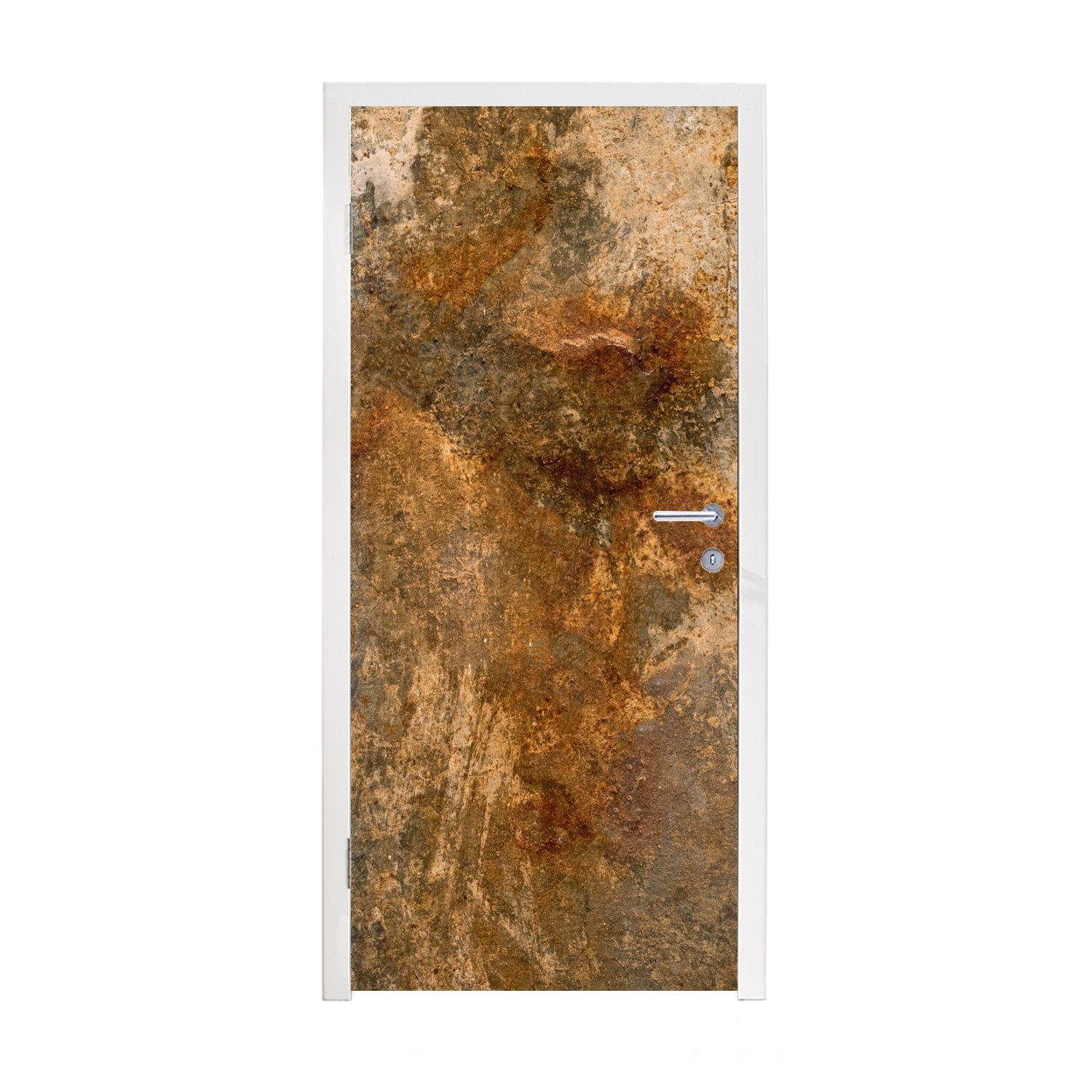 MuchoWow Türtapete Metall - Rost - Gold, Matt, bedruckt, (1 St), Fototapete für Tür, Türaufkleber, 75x205 cm