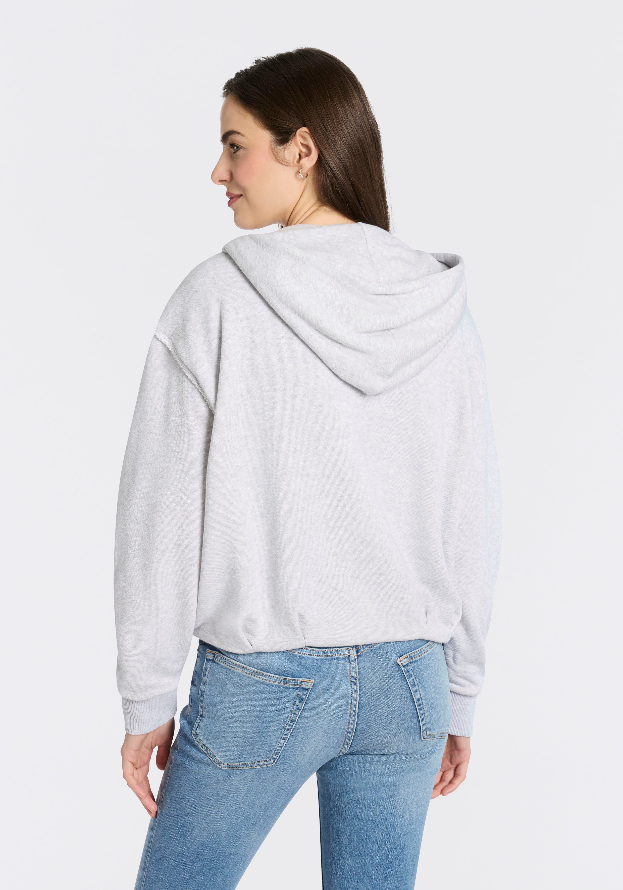 BOSS ORANGE Kapuzensweatjacke Elendy Premium Damenmode im Balloon Fit