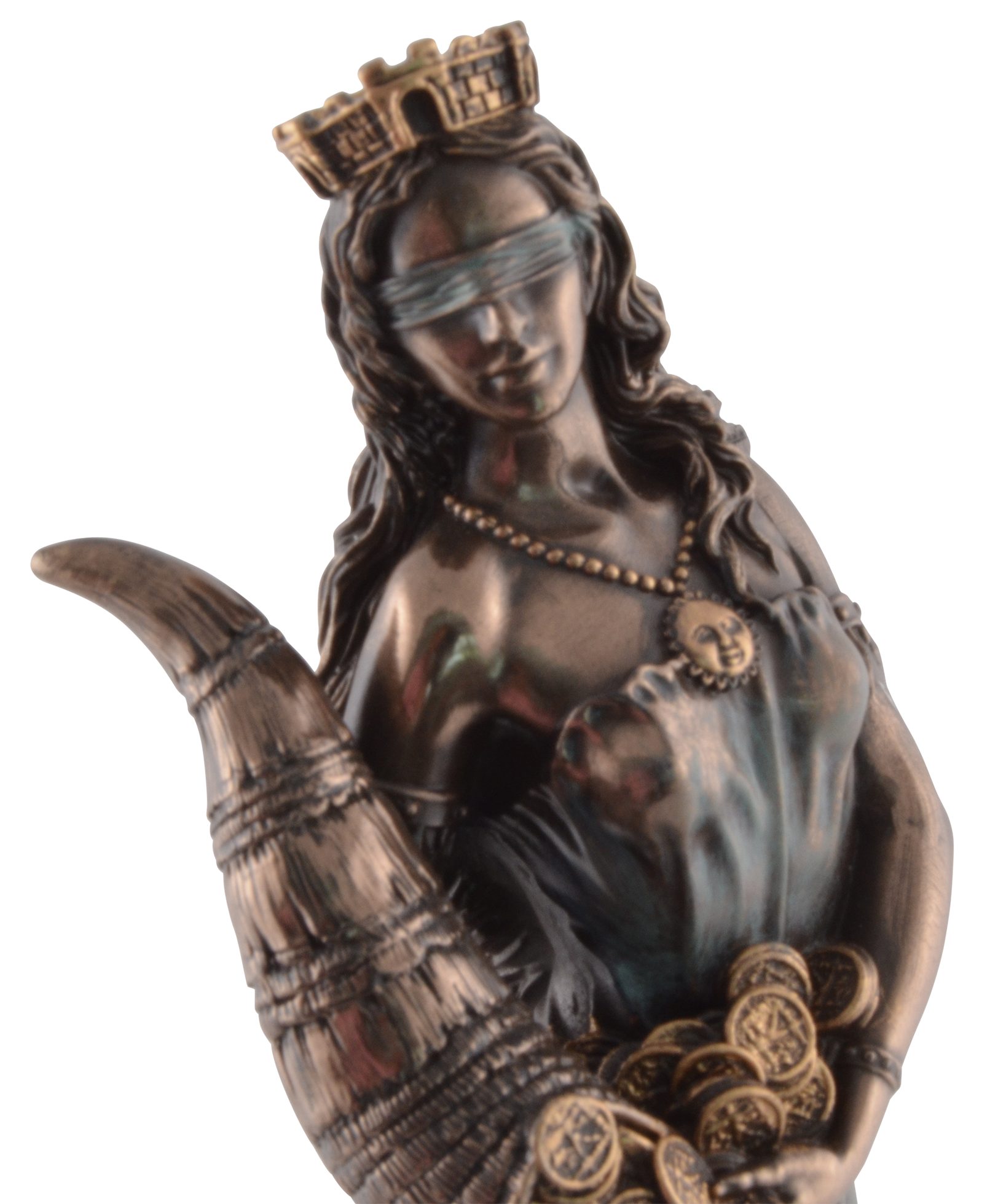 Göttin ca. Größe: direct bronziert, Gmbh 6x6x16 cm Fortuna, coloriert, Vogler Dekofigur Veronesedesign, Römische L/B/H