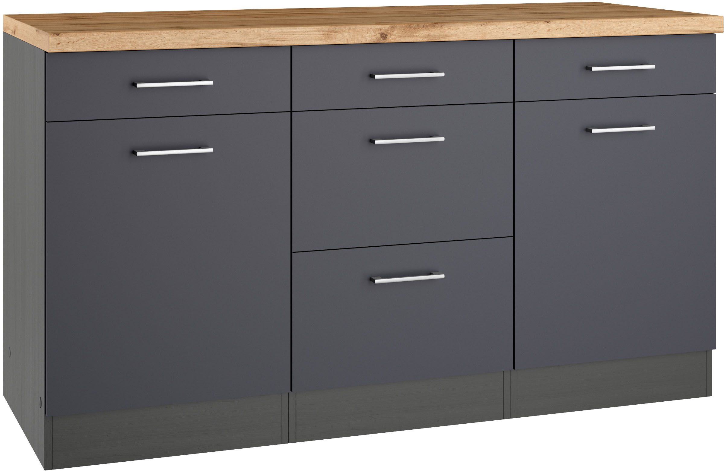 KOCHSTATION Unterschrank KS-Milan Unterschrank 150 cm, matte oder hochglänz günstig online kaufen