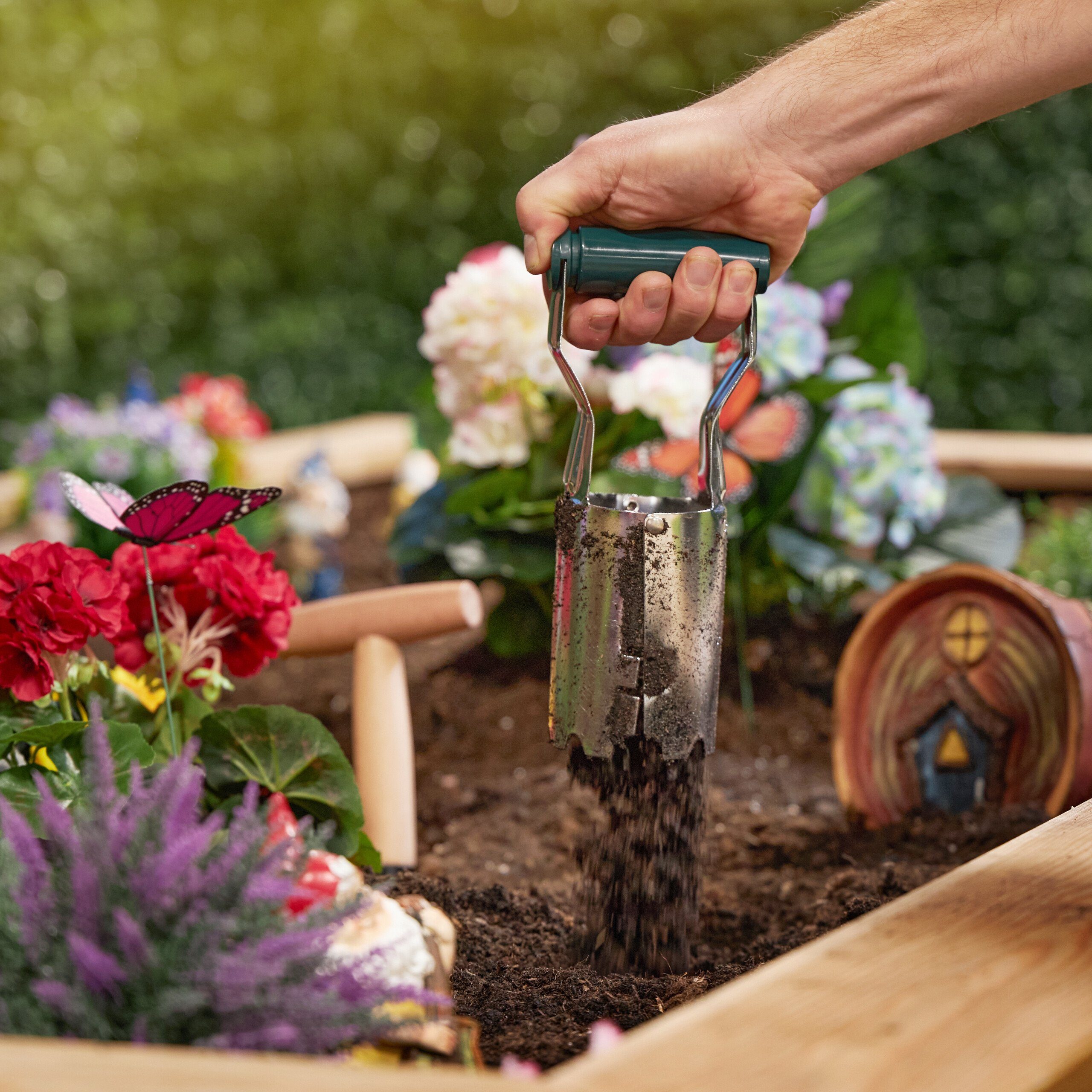 relaxdays Pflanzer Blumenzwiebelpflanzer im Set