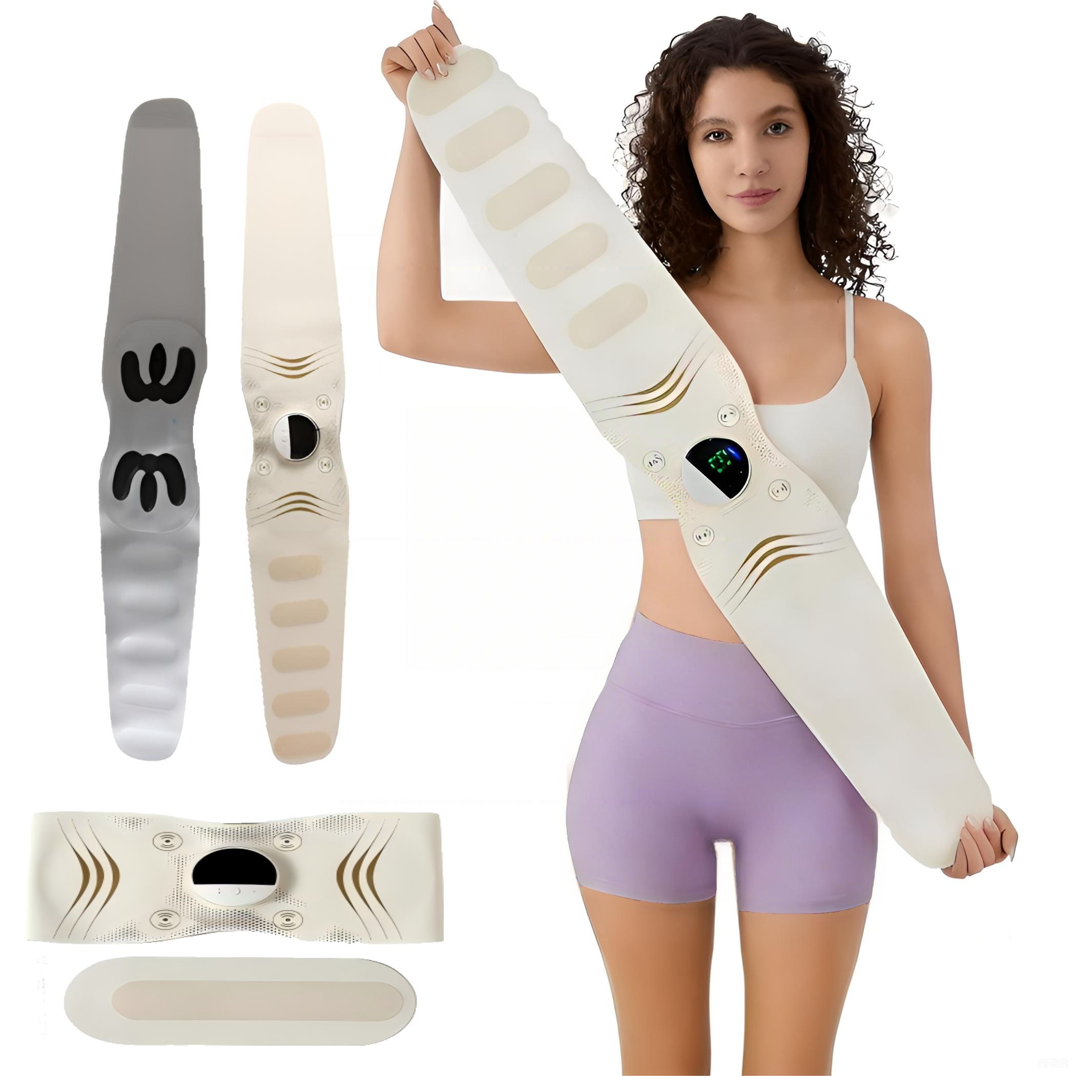 ibettertec Massagegerät Elektrisch Bauchtrainer,Taillenmassagegerät,Muskelstimulator,7 Modi, für Herren und Damen zum Muskelaufbau, für Bauch, Taille, Hände und Beine,3 Temperaturre-gelungen, Bauchstimulator,Reizstrom Fitnessgerät,16 Intensitäten