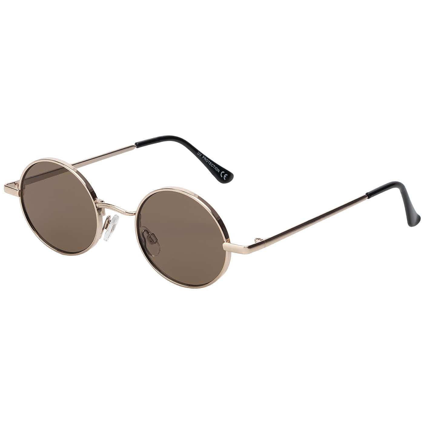 BEZLIT Eyewear Retrosonnenbrille Rund Form Designer Herren Sonnenbrille (1-St) mit Grau, Schwarz und Braunen Linsen