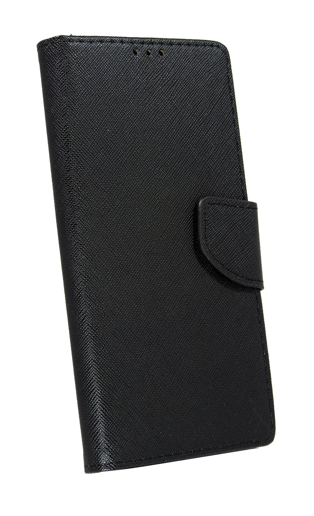 cofi1453 Handyhülle Buch Tasche für Xiaomi Redmi Note 9T 5G Schwarz, Kunstleder Schutzhülle Handy Wallet Case Cover mit Kartenfächern, Stan