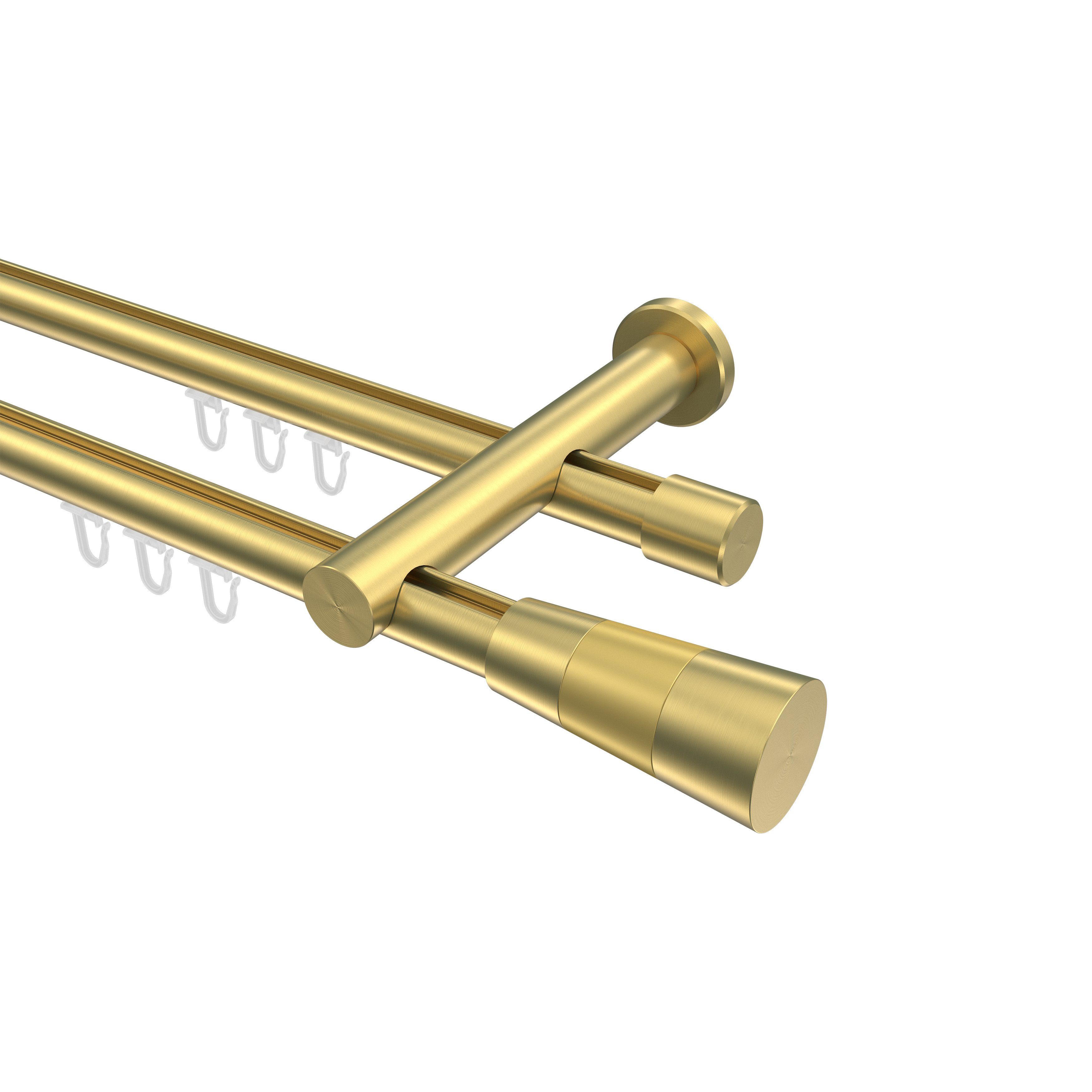 INTERDECO Gardinenstange Platon Tanara, Ø 20 mm, 2-läufig, Wandmontage, Mes günstig online kaufen