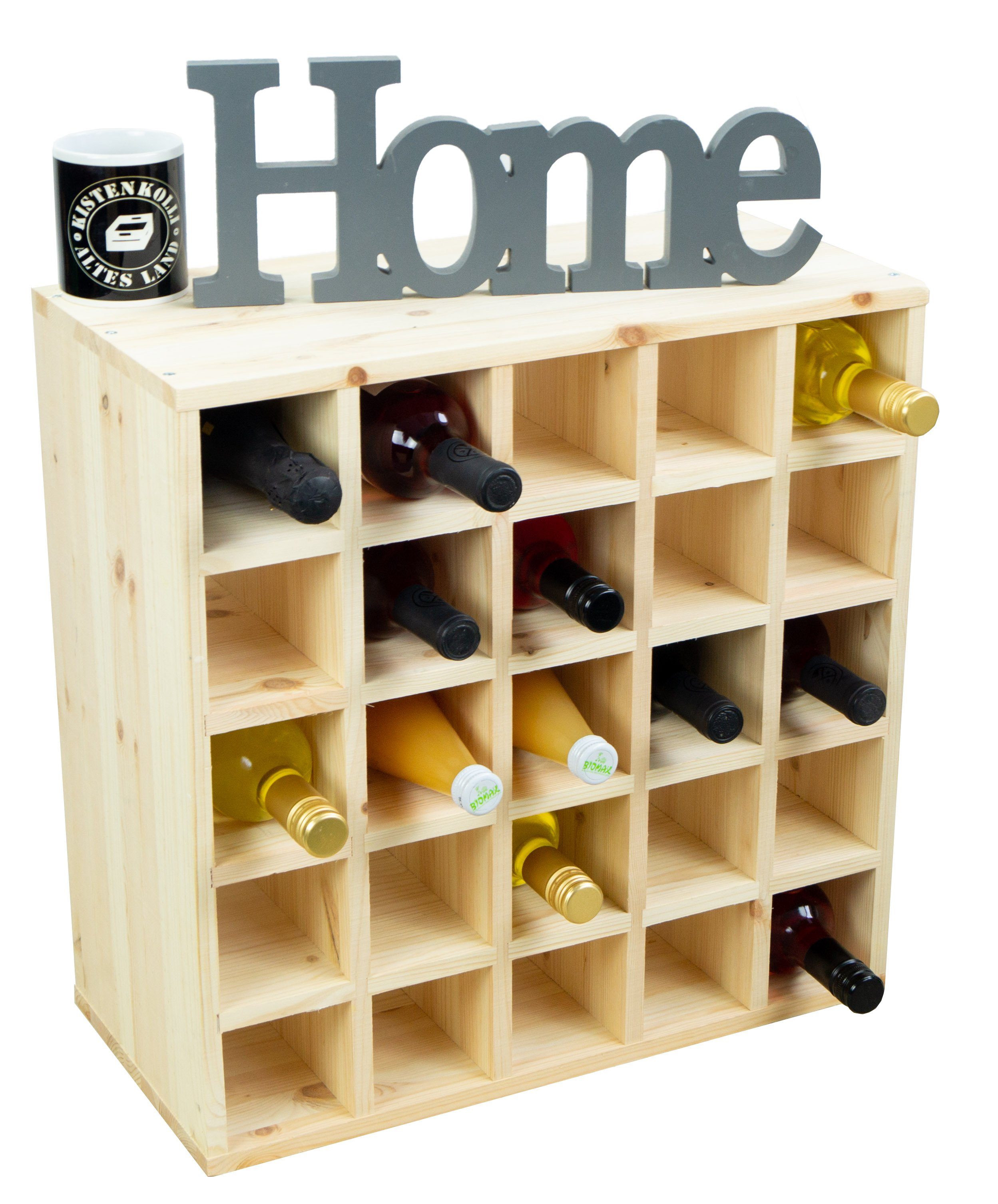 Allzweckkiste grosses Weinregal Natur 52 x 52 "25er"