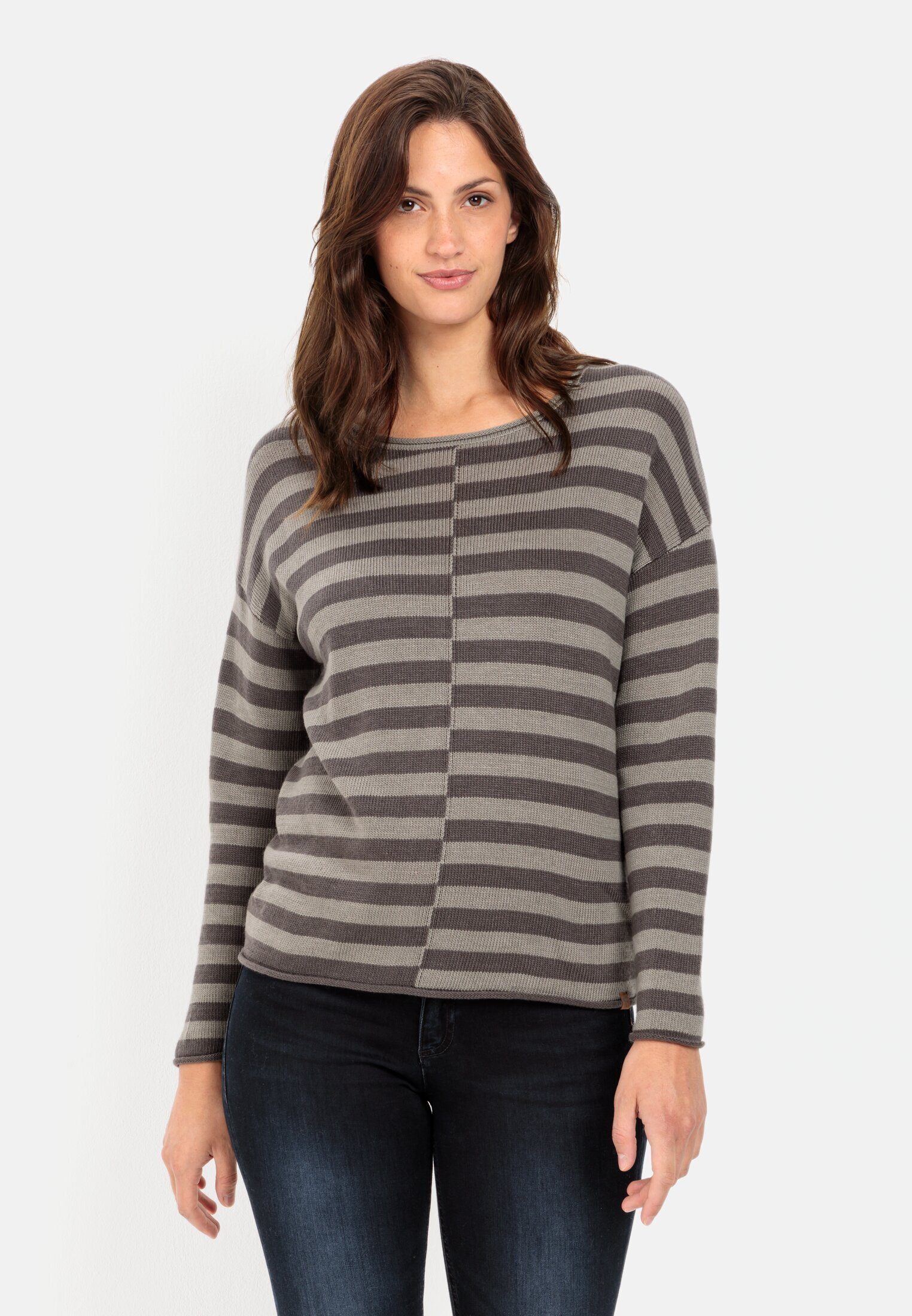 Strickpullover mit Streifenmuster