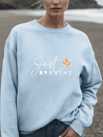 ANNIS Fashion & Accessoires Sweatshirt "JUST BREATHE 1.0" (1-tlg) normale Passform, hoher Biobaumwollanteil