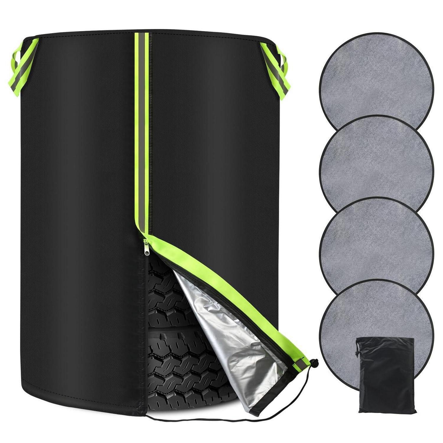 LuxusKollektion Reifentasche Reifentasche 210D Reißverschluss Ø80cm x H117cm + 4 Filzpads