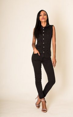 Nina Carter Jumpsuit Jeans Overall Jumpsuit Hosenanzug Einteiler (1-tlg) 2661 in Schwarz