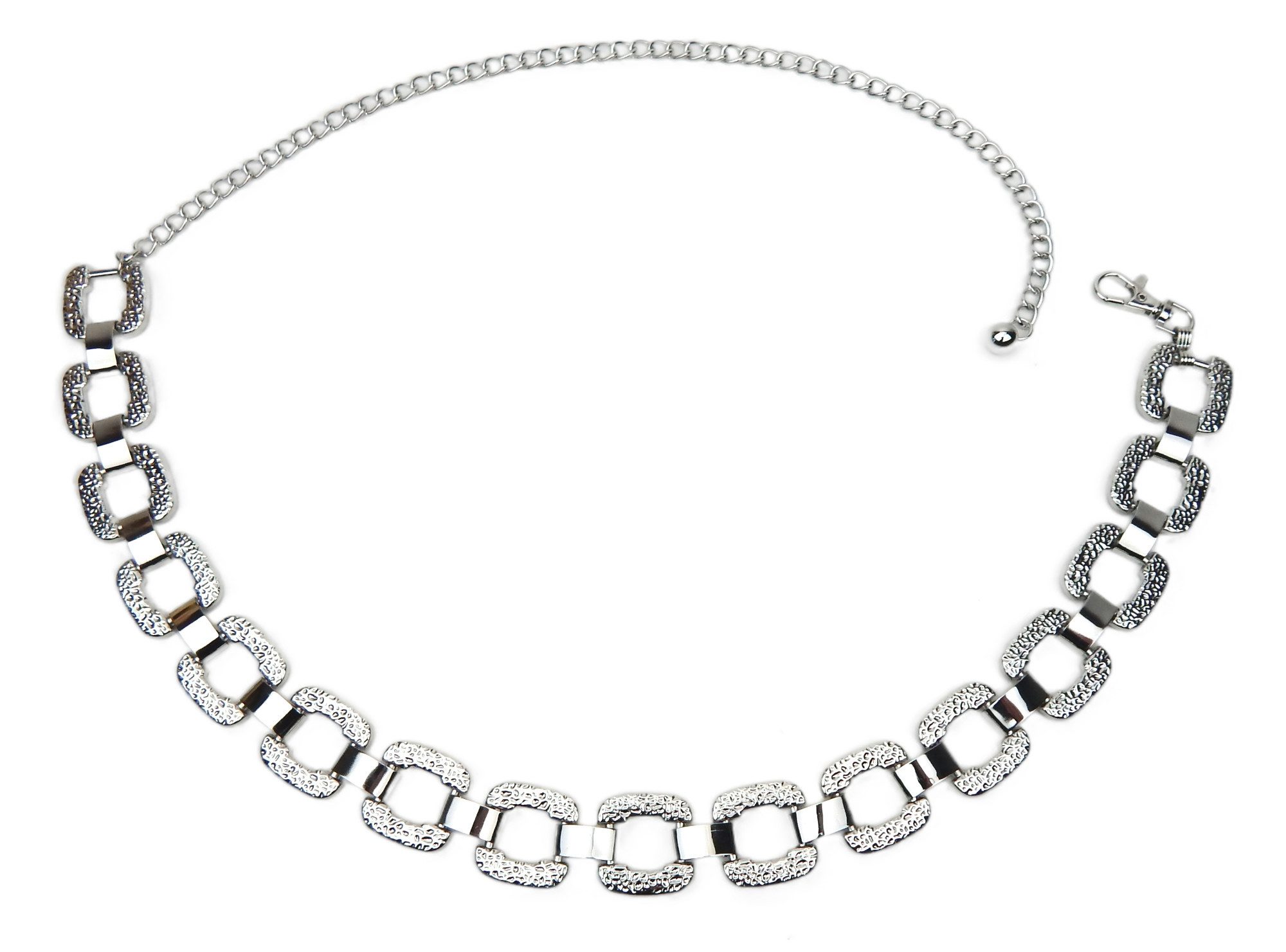 Ella Jonte Kettengürtel silber quadratisch 60er 70er Vintage Gürtel verstel günstig online kaufen