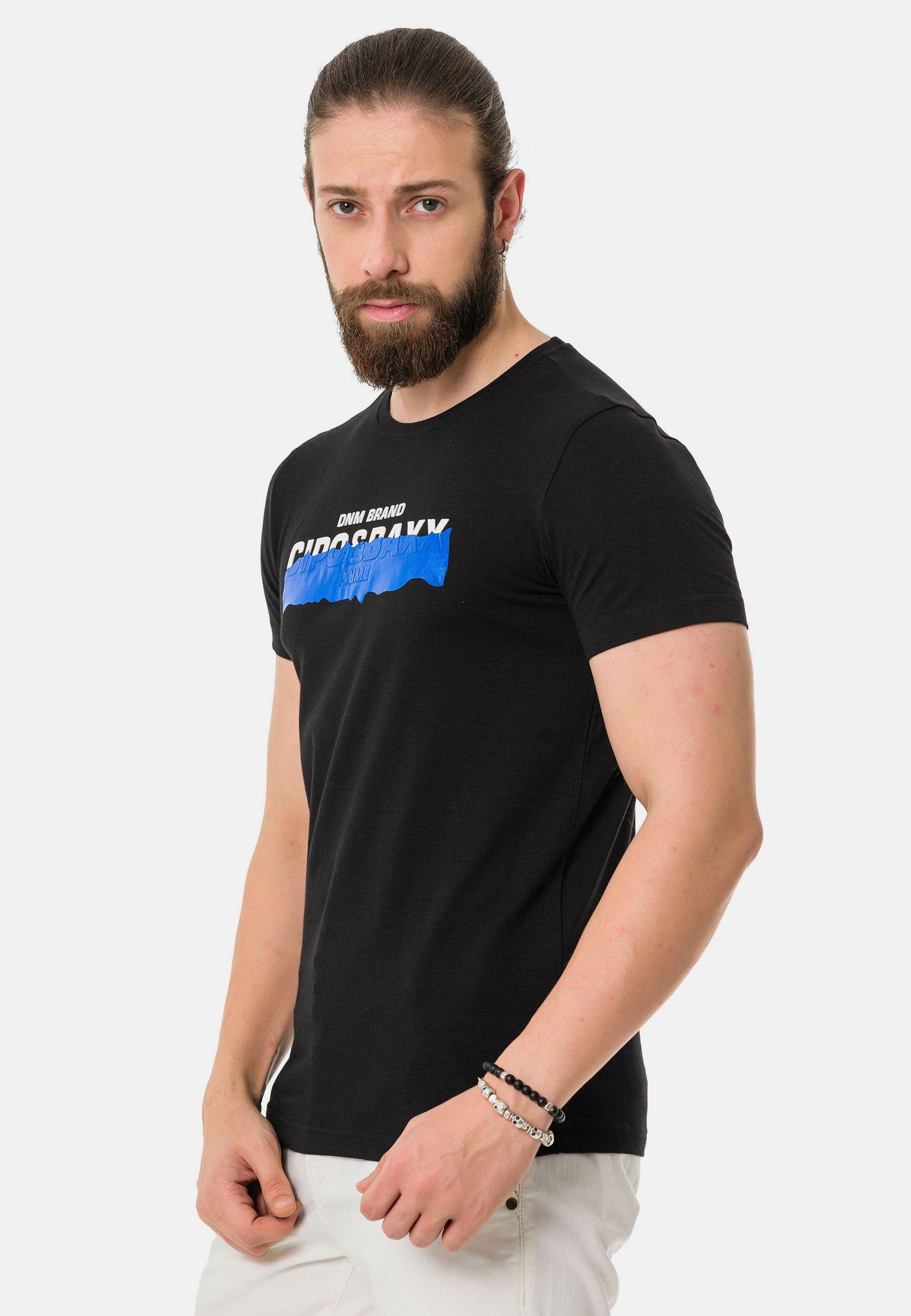 Markenprint & T-Shirt coolem Baxx Cipo mit schwarz
