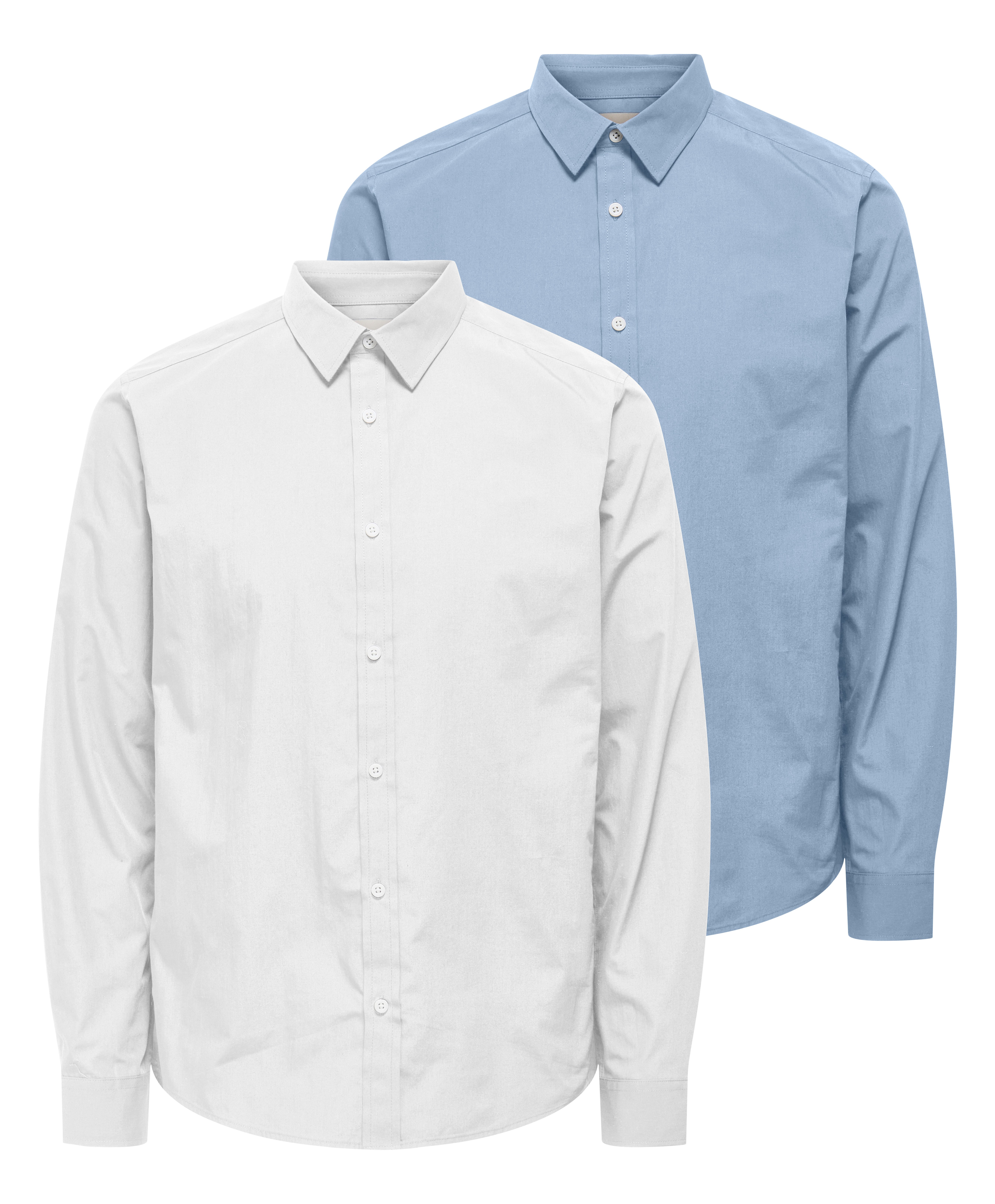 ONLY & SONS Langarmhemd ONSFLORIAN LIFE LS POPLIN SHIRT 2- PACK (Packung, 2 günstig online kaufen